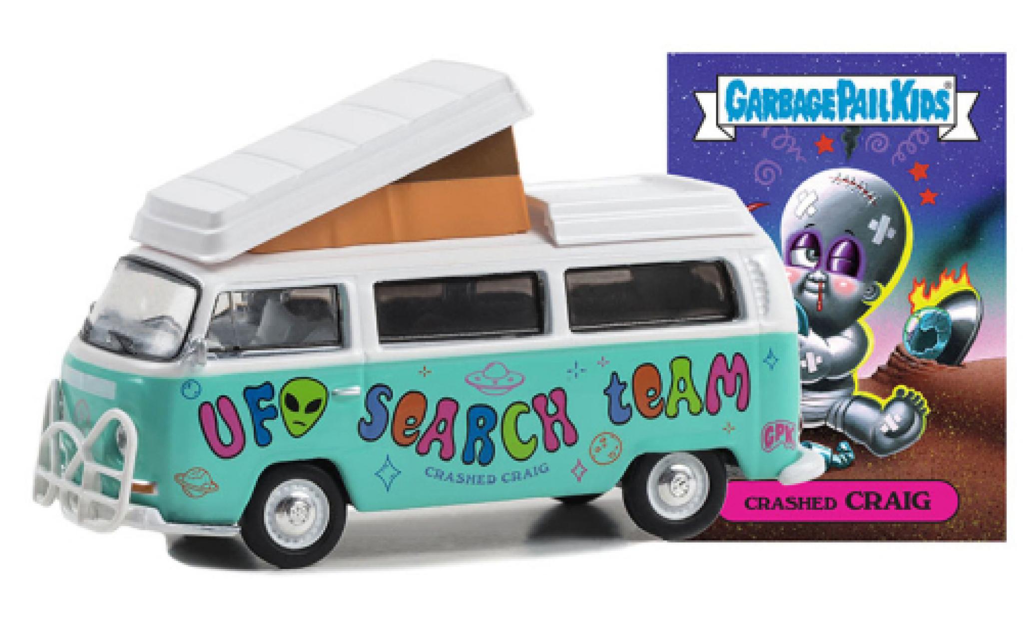 Volkswagen T2 1/64 Greenlight Camper la chaux/bianco 1968 modellino in miniatura