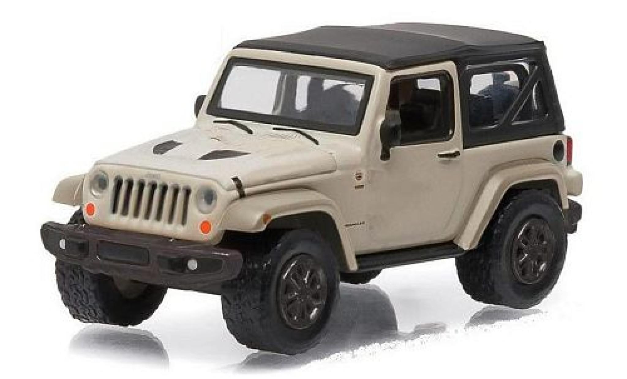 Jeep Wrangler 1/64 Greenlight 75th Anniversary bianco/nero modellino in miniatura
