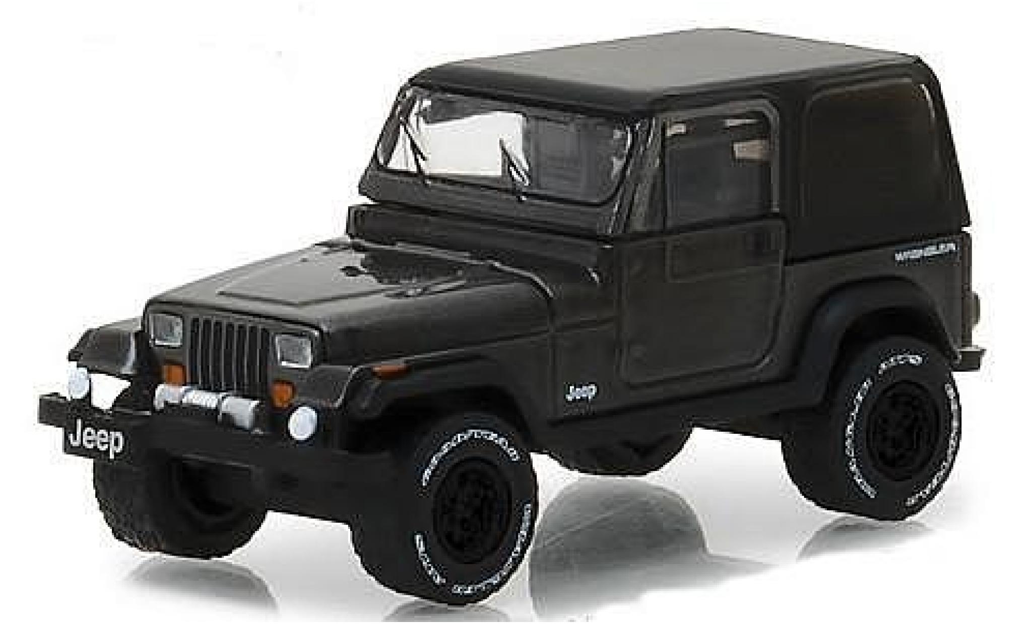 Jeep Wrangler 1/64 Greenlight metallico grigio 1990 modellino in miniatura