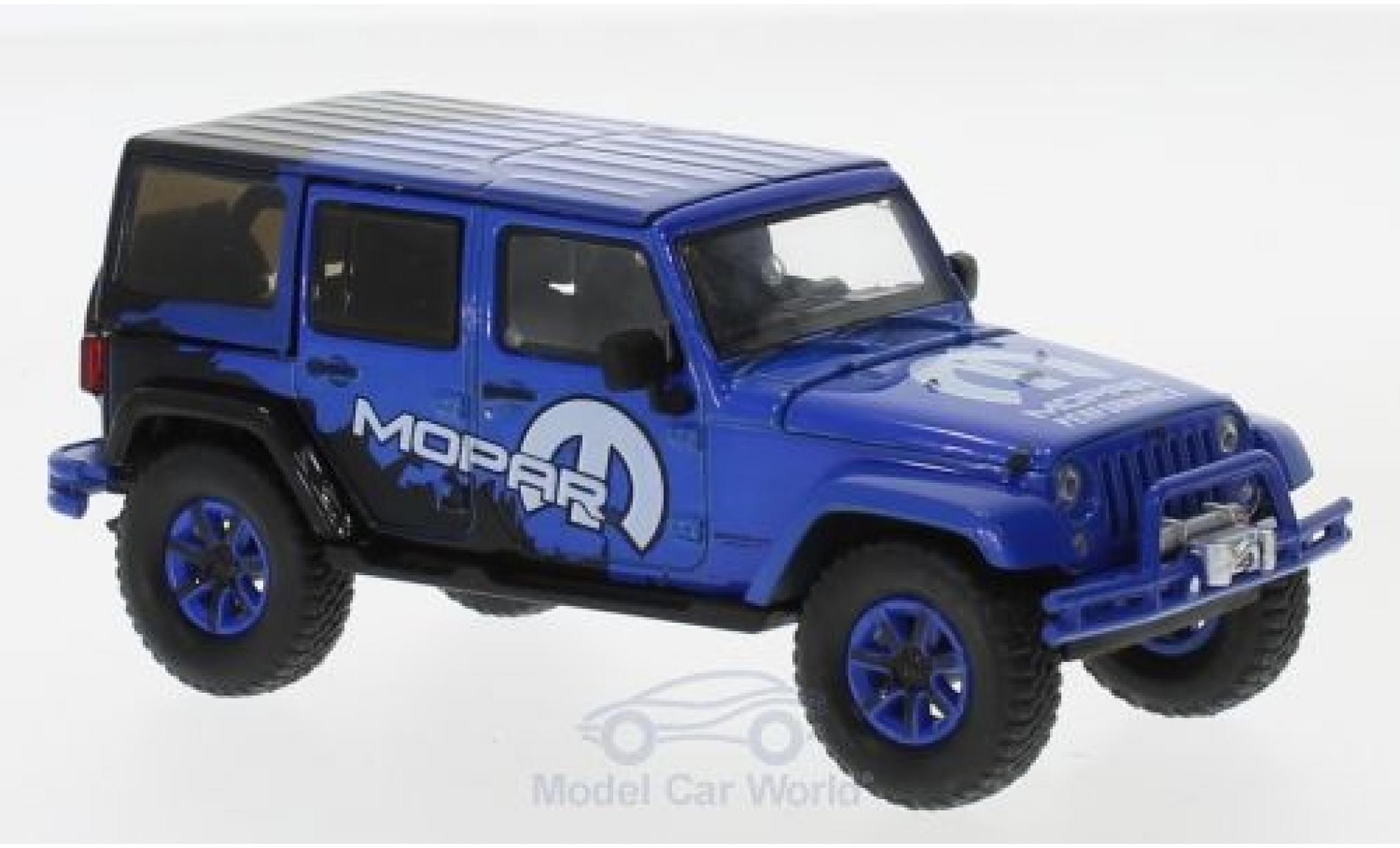Jeep Wrangler 1/43 Greenlight Unlimited blu 2012 Mopar Off Road Edition modellino in miniatura