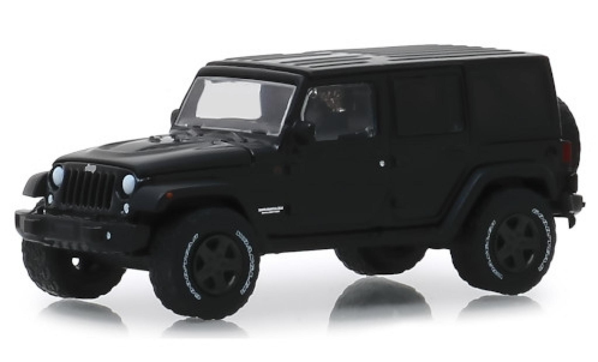 Jeep Wrangler 1/64 Greenlight Unlimited matt-nero 2017 modellino in miniatura
