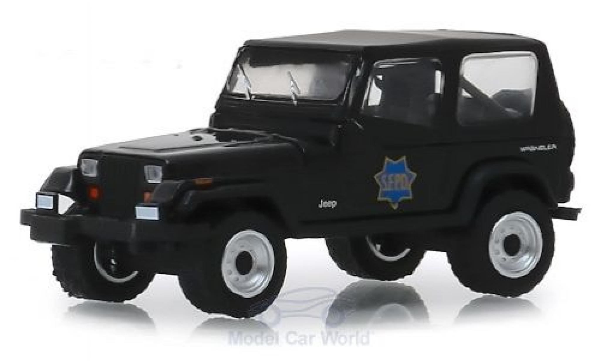 Jeep Wrangler 1/64 Greenlight YJ S.F.P.D. - San Francisco Police Department 1994 modellino in miniatura