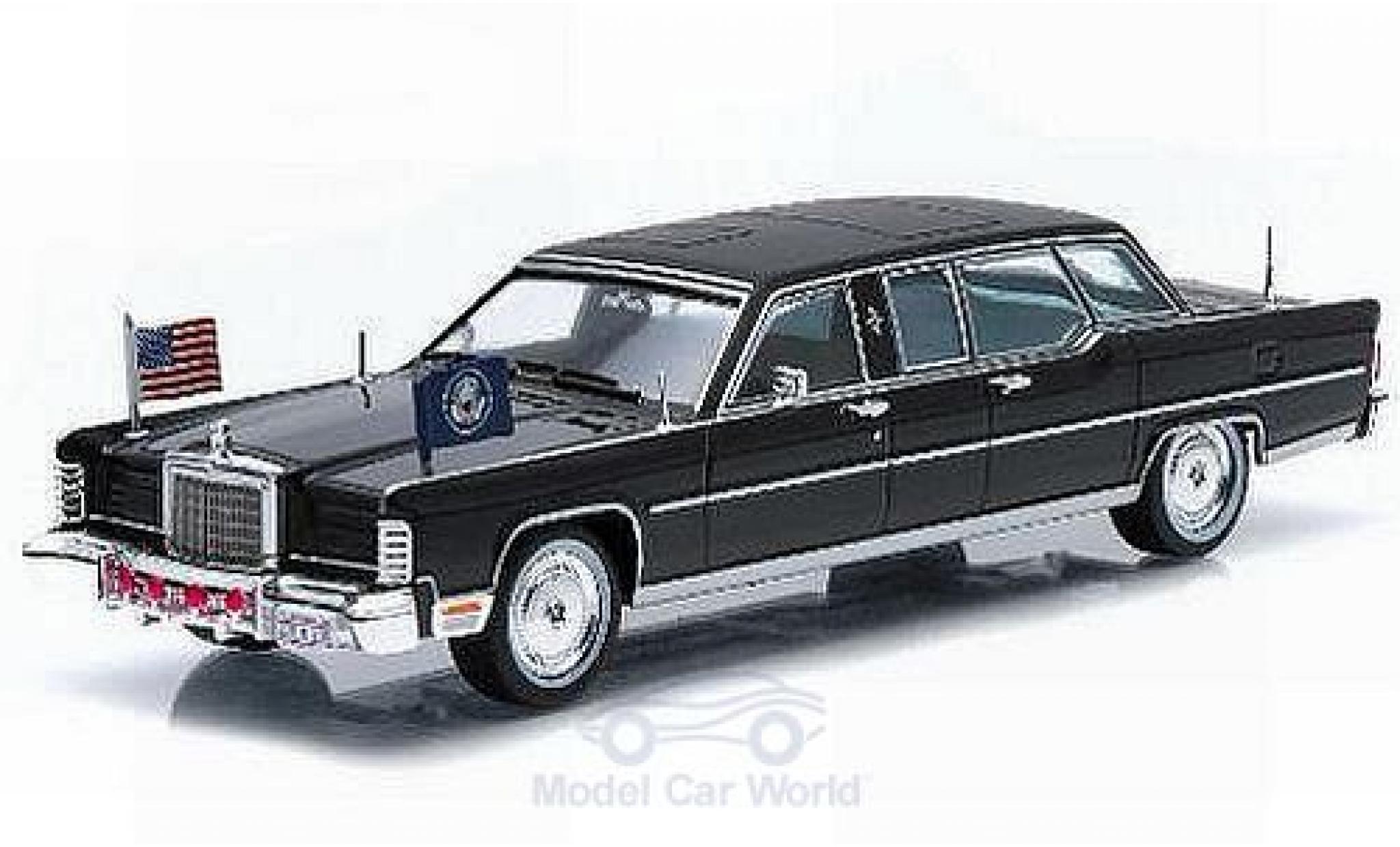 Lincoln Continental 1/43 Greenlight nero Ronald Reagan 1972 modellino in miniatura