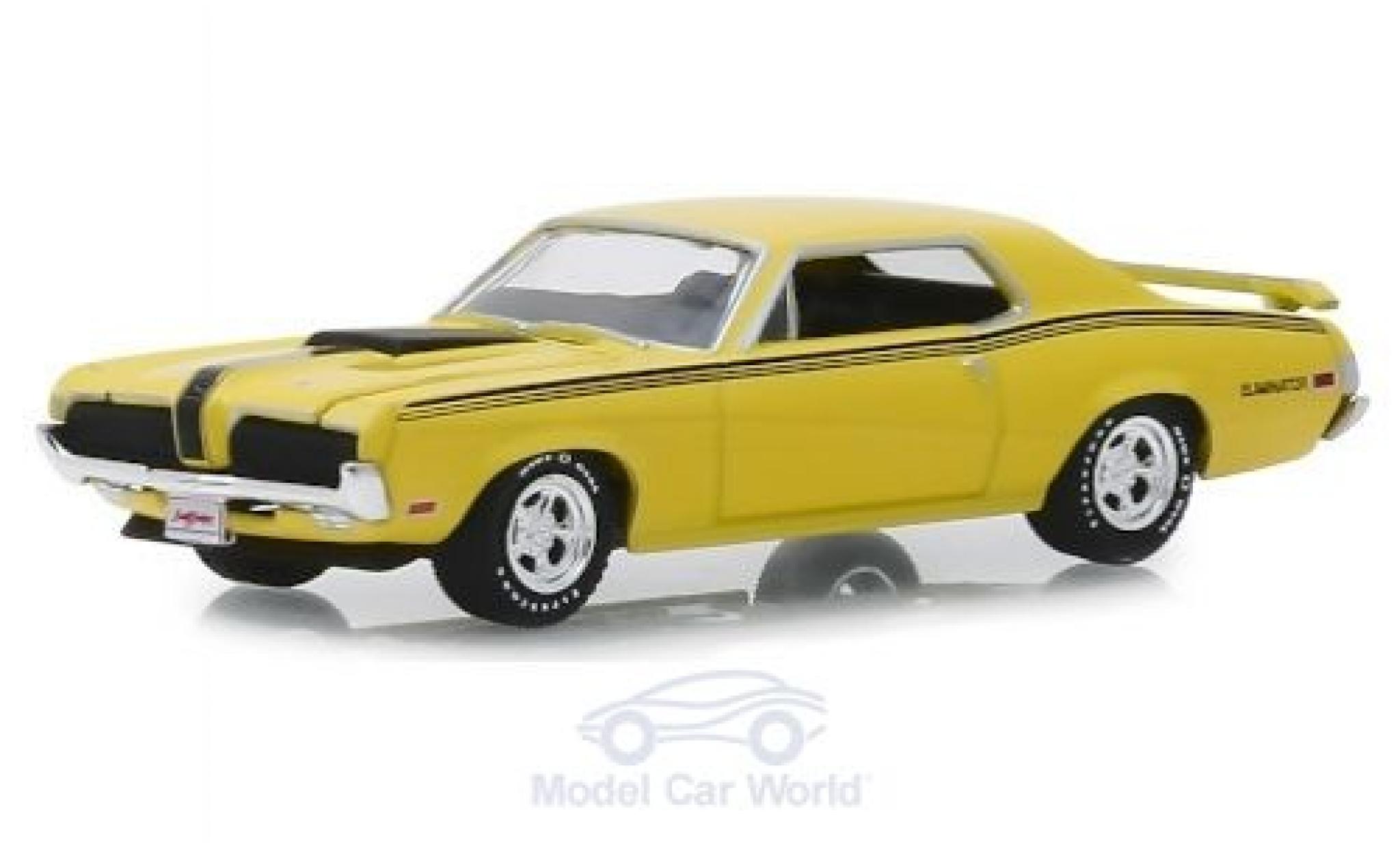 Mercury Cougar 1/64 Greenlight Eliminator 428 CJ giallo/Dekor 1970 modellino in miniatura