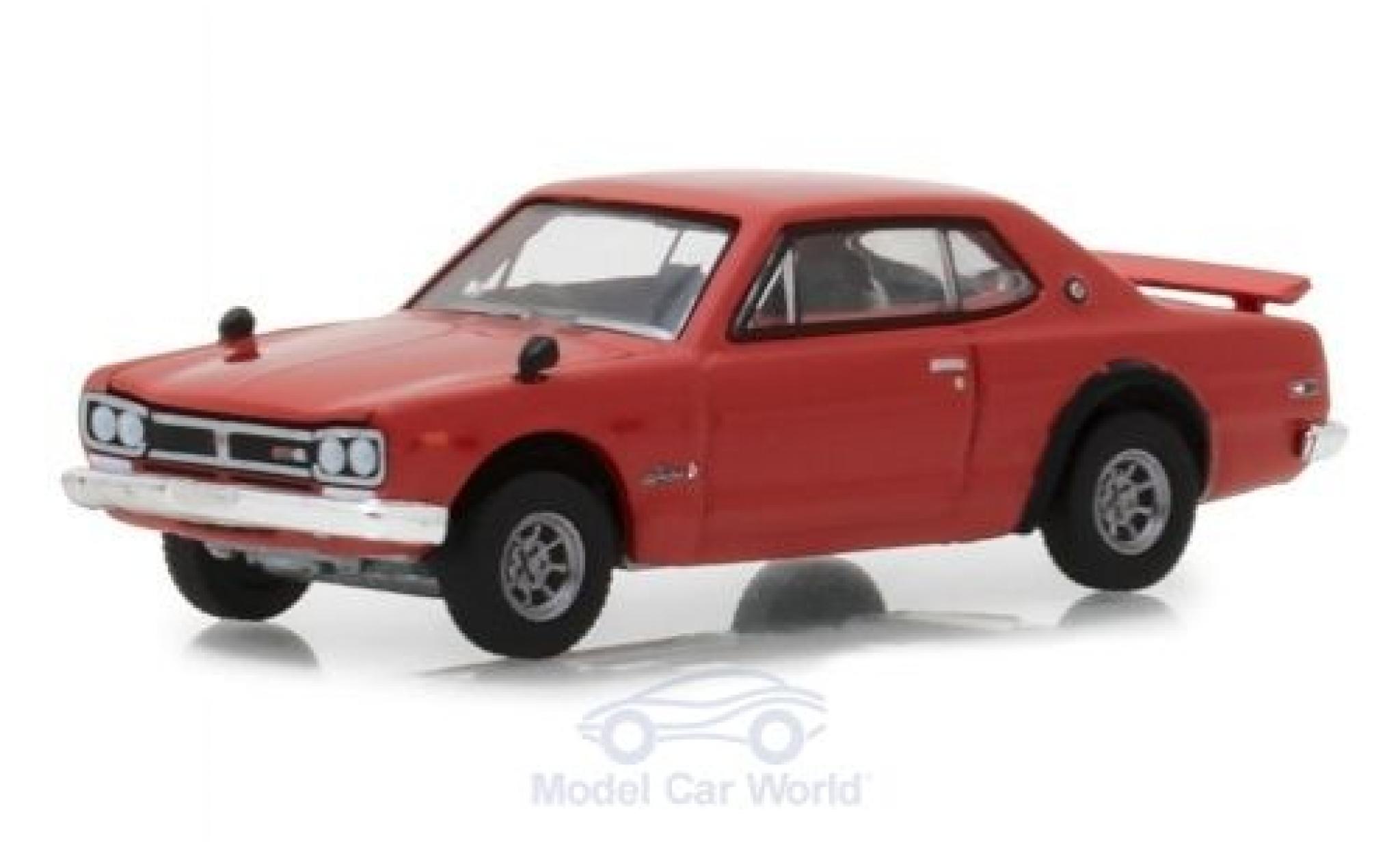 Nissan Skyline 1/64 Greenlight 2000 GT-R rosso 1972 modellino in miniatura