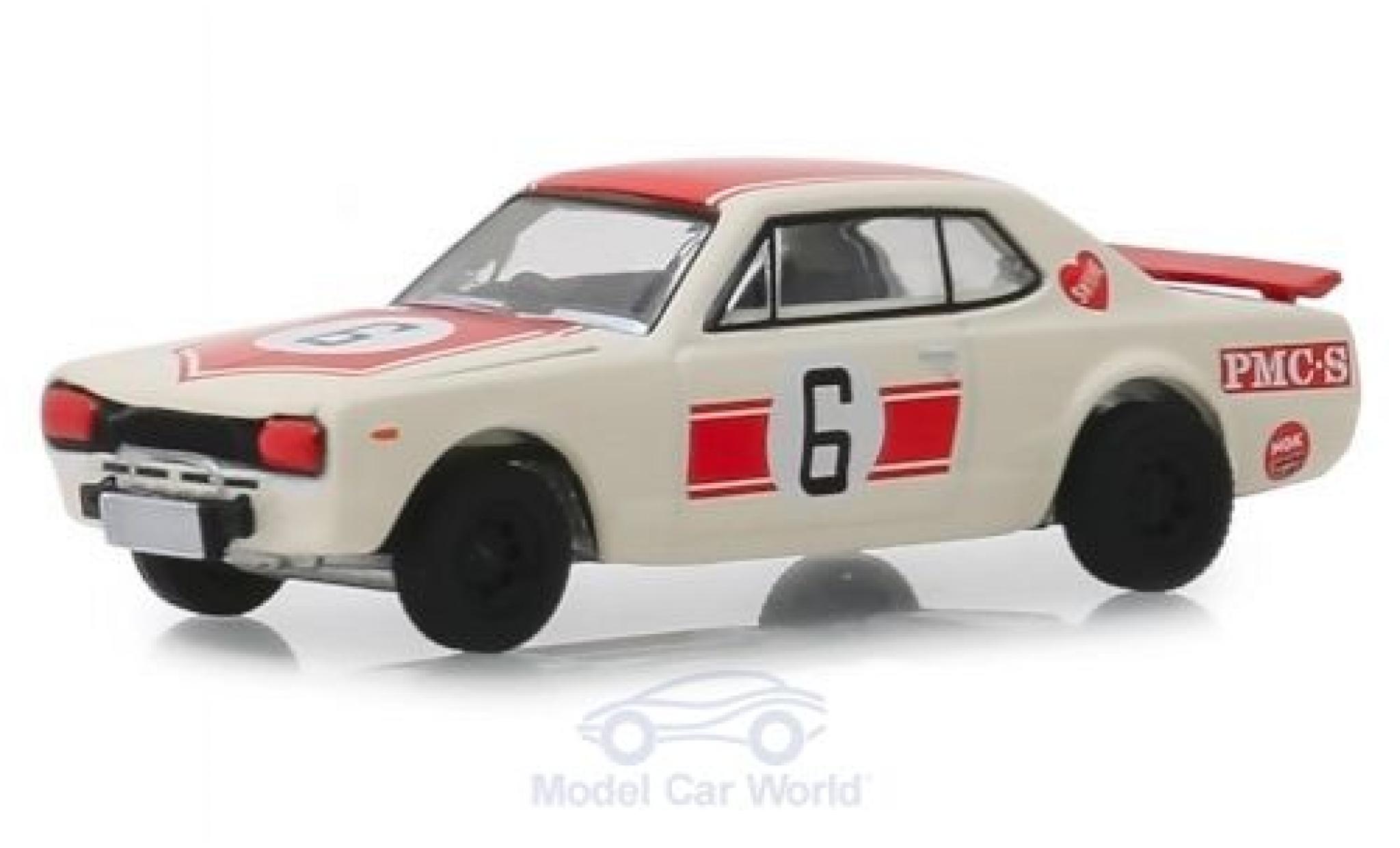 Nissan Skyline 1/64 Greenlight 2000 GT-R bianco 1971 modellino in miniatura