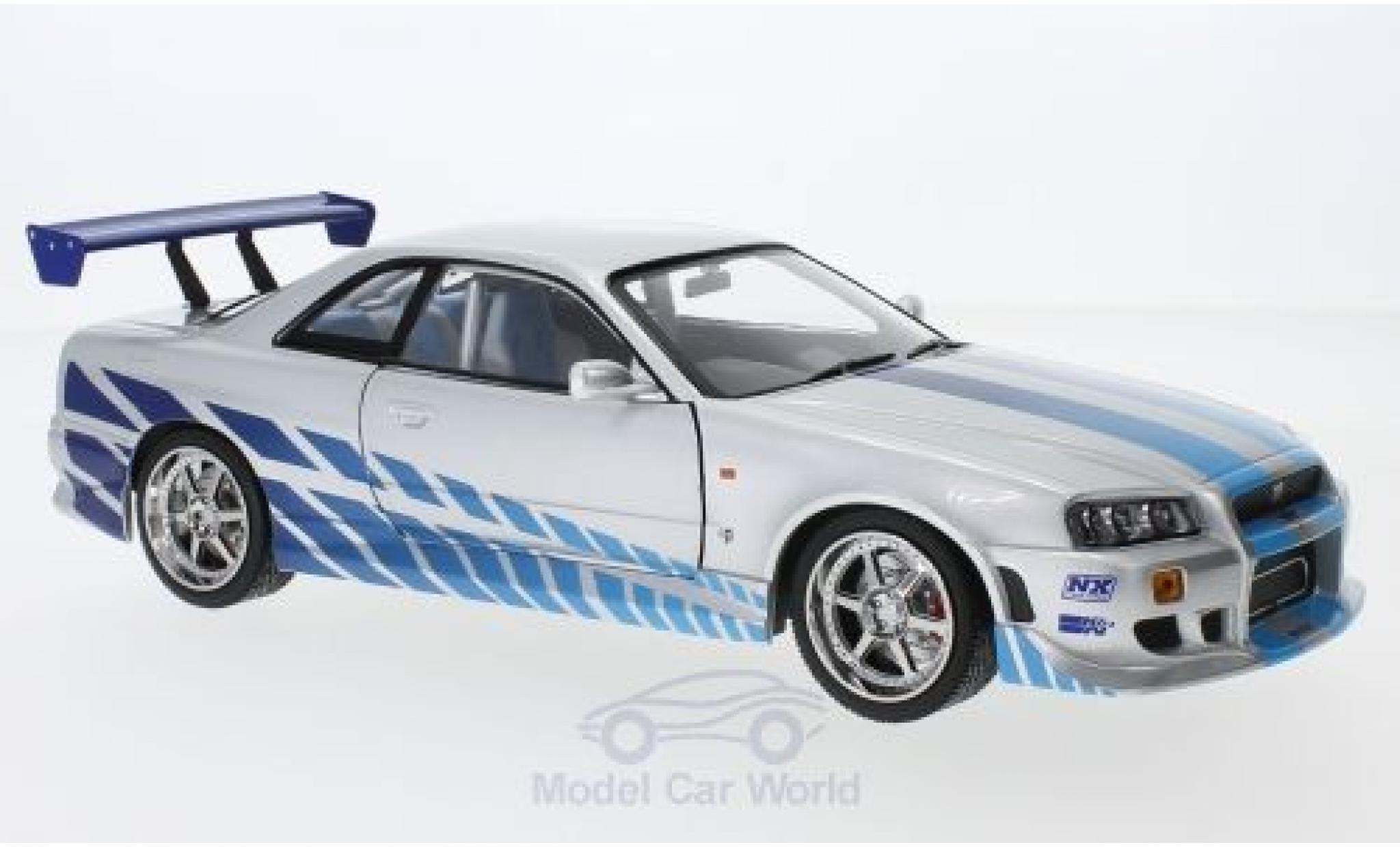 Nissan Skyline 1/18 Greenlight GT-R (BNR34) Fast & Furious 1999 modellino in miniatura