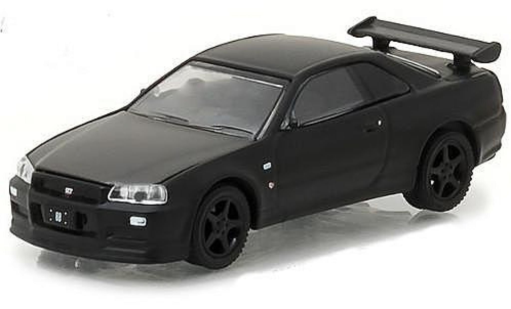 Nissan Skyline 1/64 Greenlight GT-R (R34) matt-nero 2000 modellino in miniatura