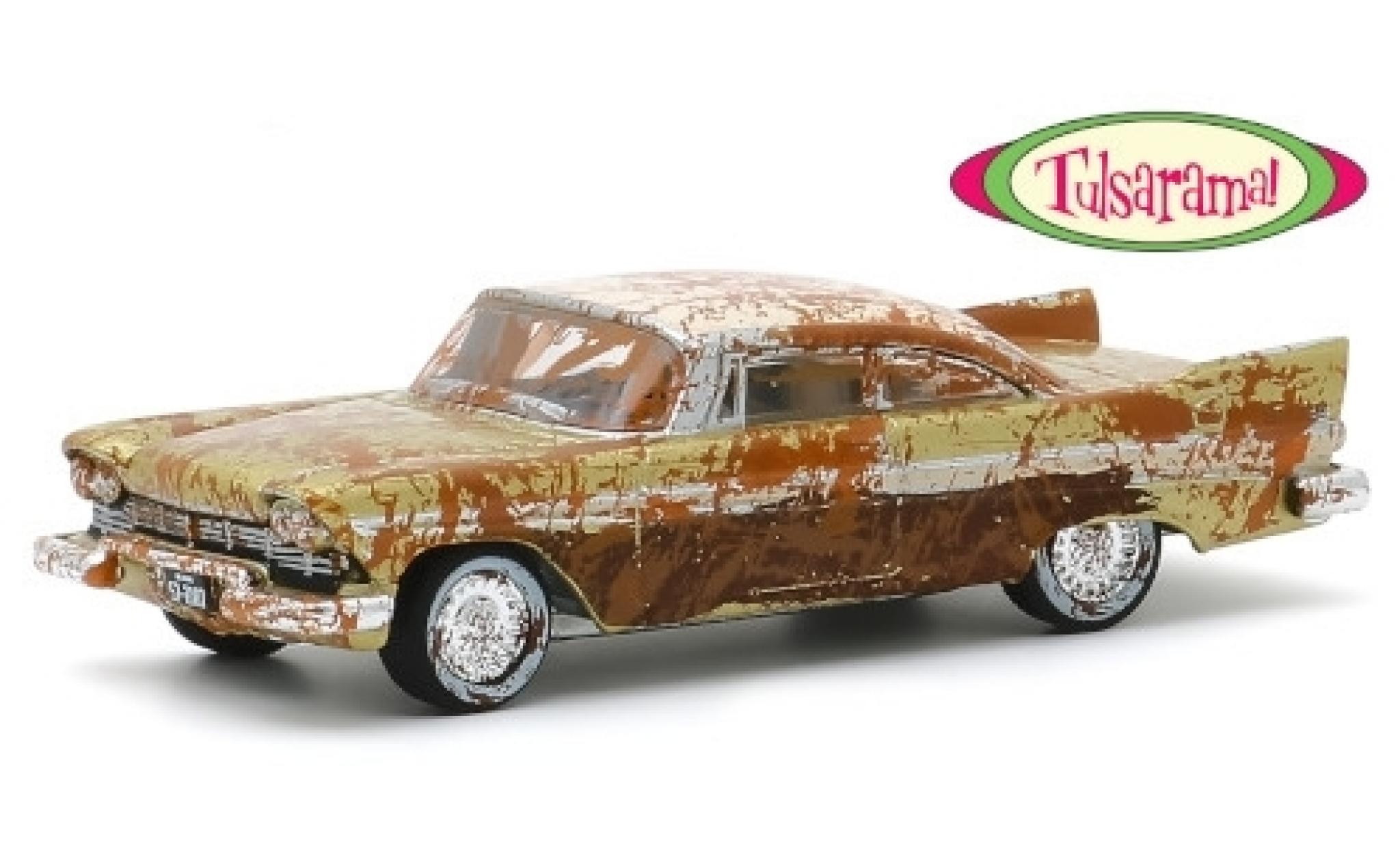 Plymouth Belvedere 1/64 Greenlight metallico beige/beige 1957 Tulsarama unrestauriertes véhicule de 2007 modellino in miniatura
