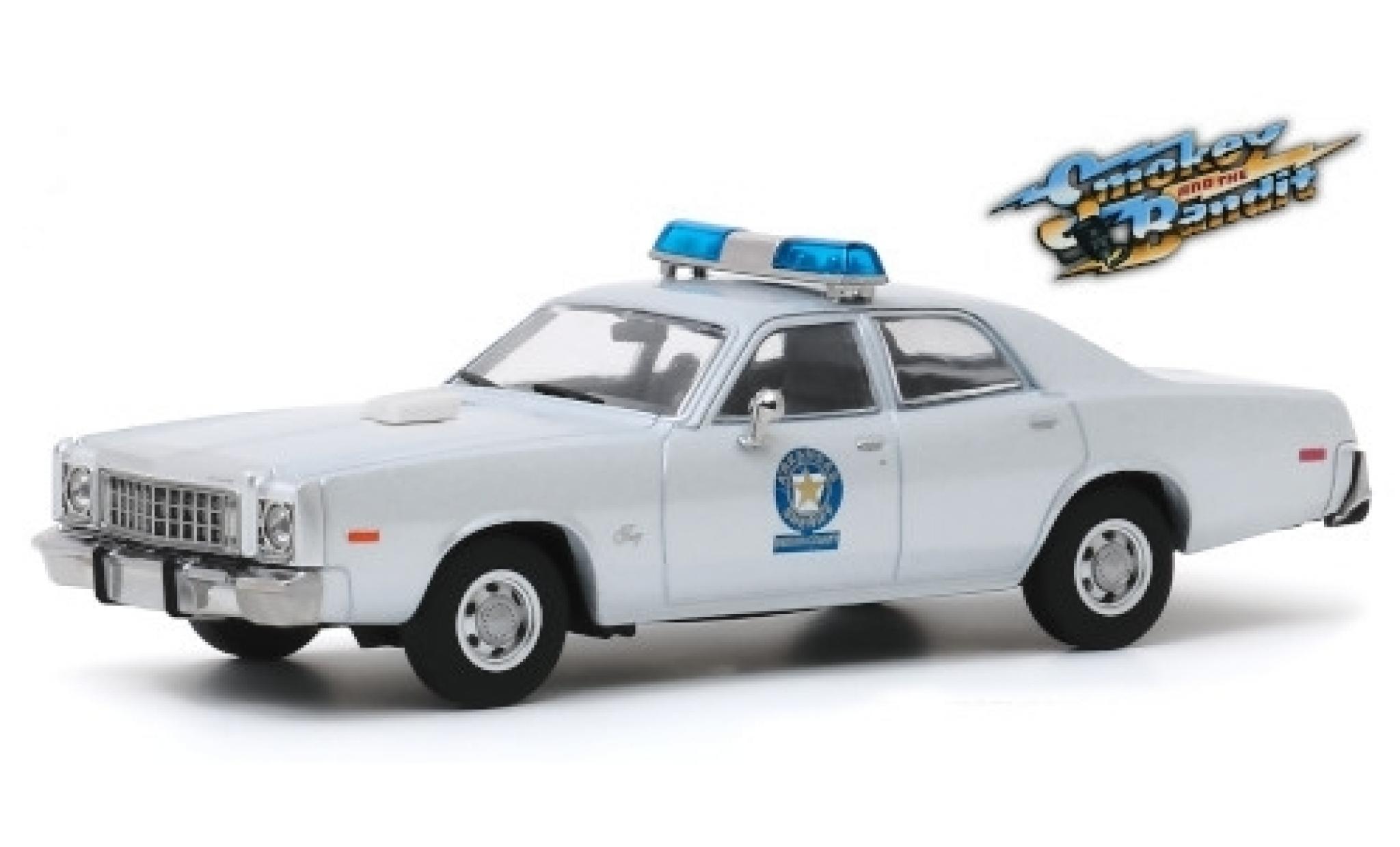 Plymouth Fury 1/43 Greenlight Arkansas Sheriff - Deeson County Police 1975 Smokey and the Bandit modellino in miniatura