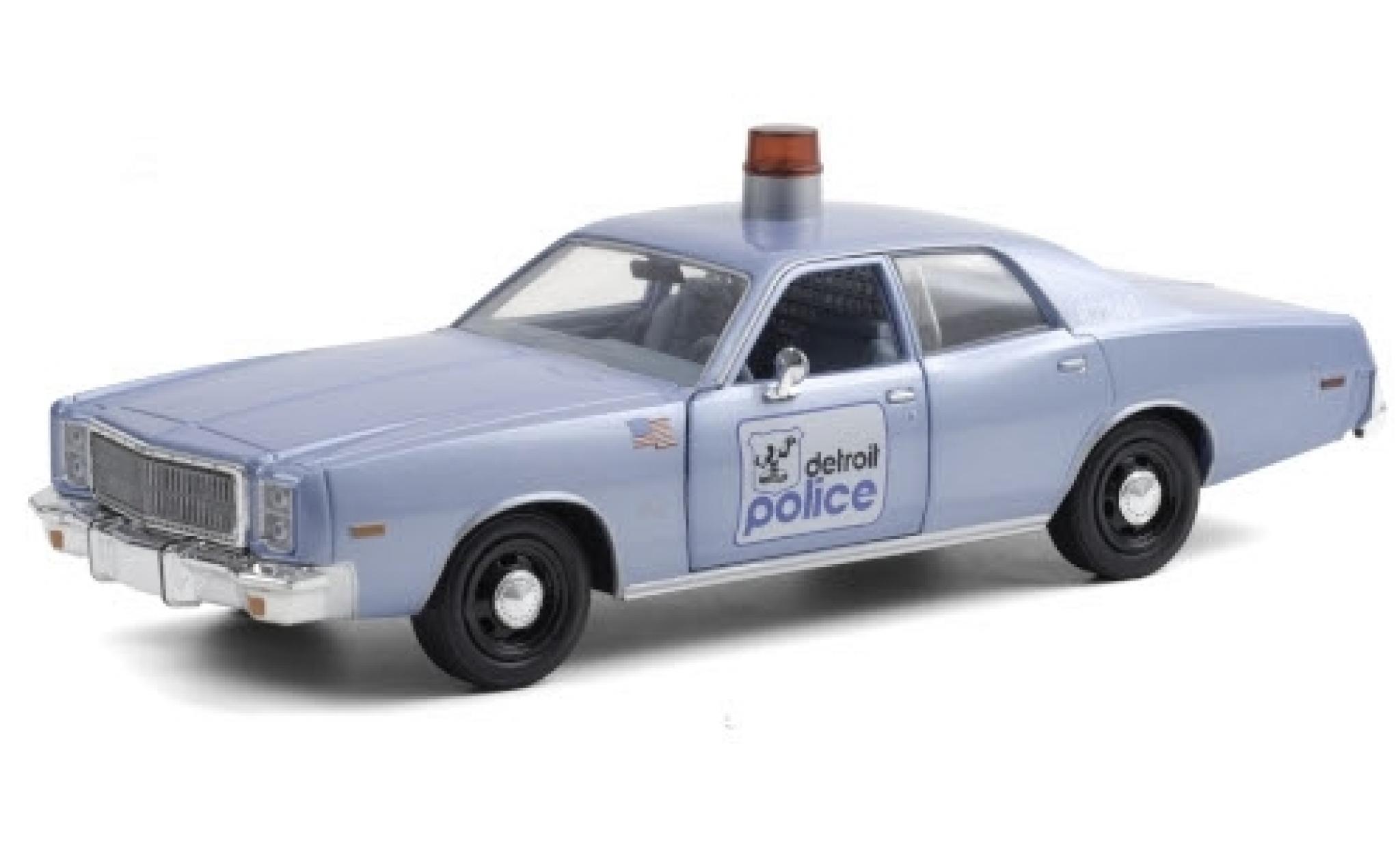 Plymouth Fury 1/24 Greenlight Detroit Police 1977 Beverly Hills Cop (1984) modellino in miniatura