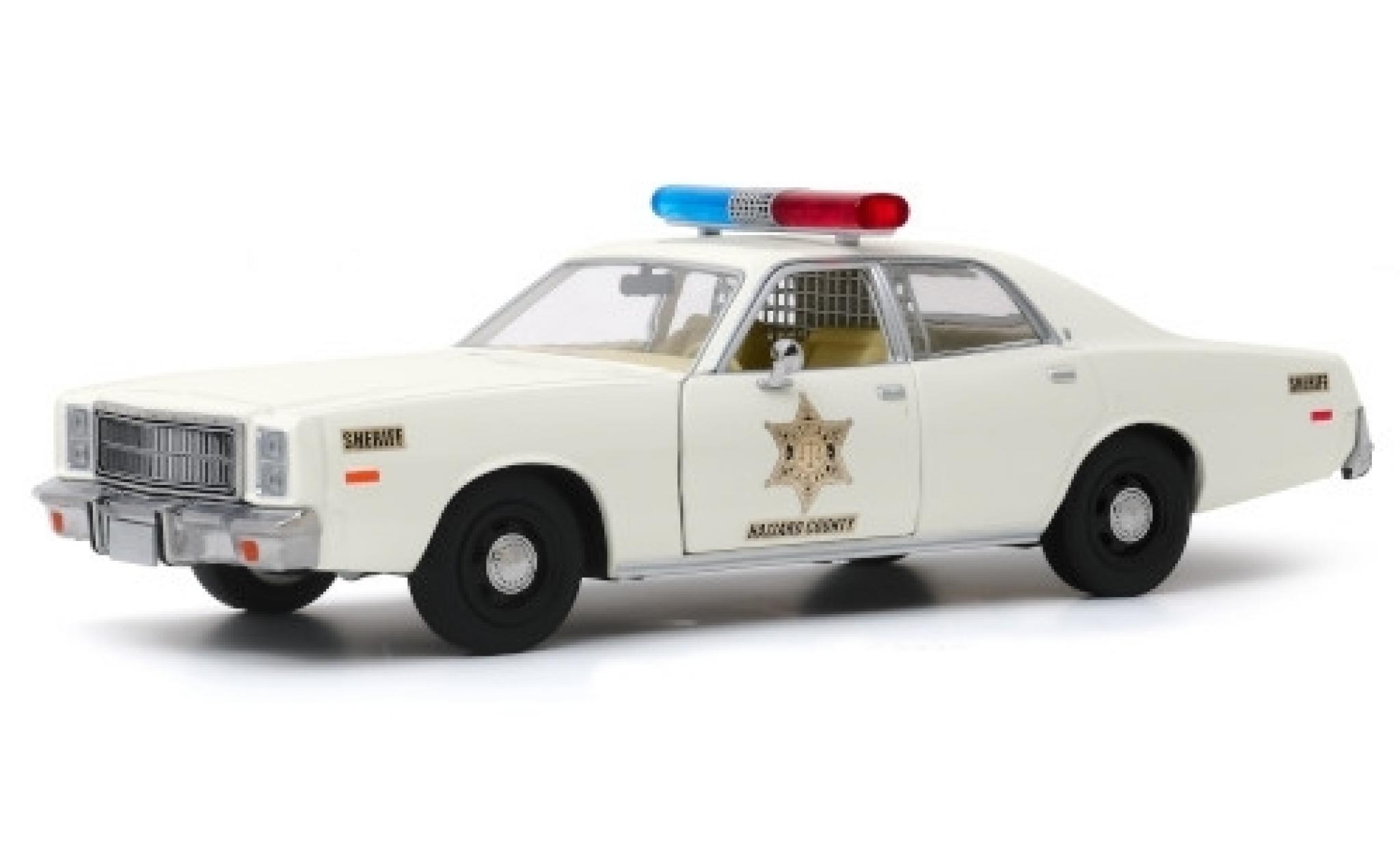 Plymouth Fury 1/24 Greenlight Hazzard County Sheriff 1977 modellino in miniatura