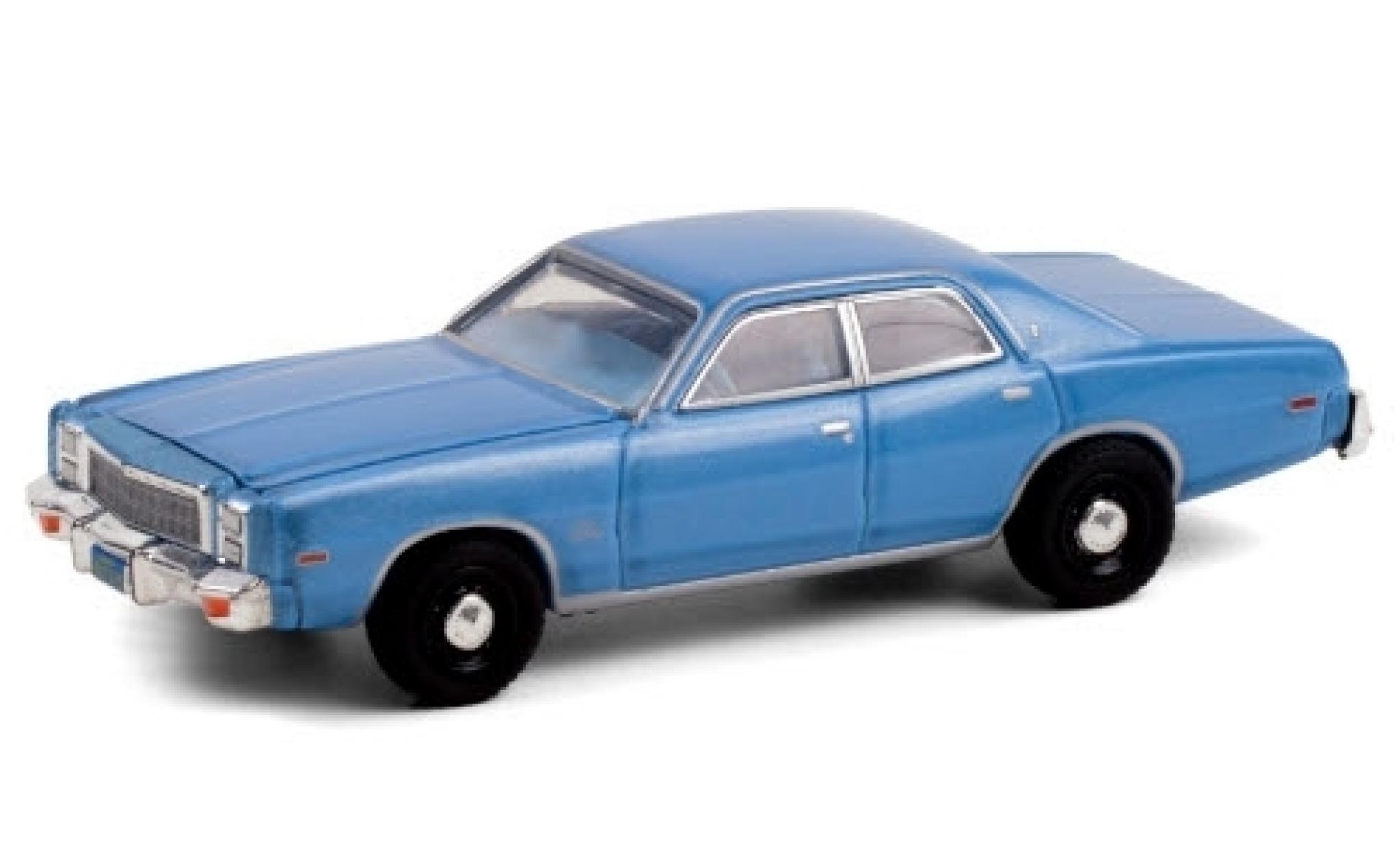 Plymouth Fury 1/64 Greenlight metallico blu 1977 Christine (1983) modellino in miniatura