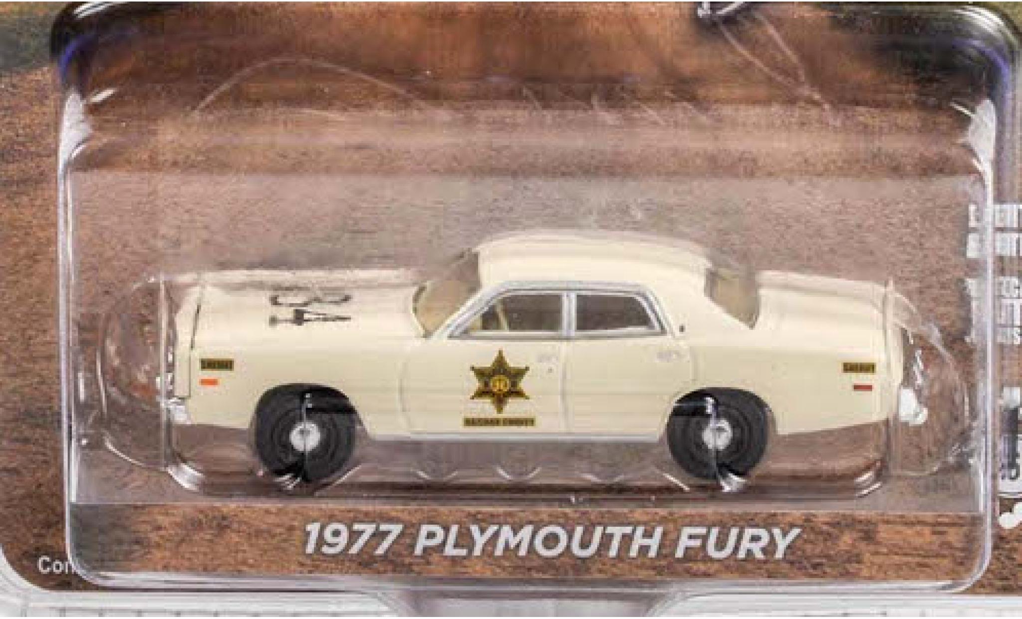 Plymouth Fury 1/64 Greenlight Riverton Sheriff 1977 modellino in miniatura