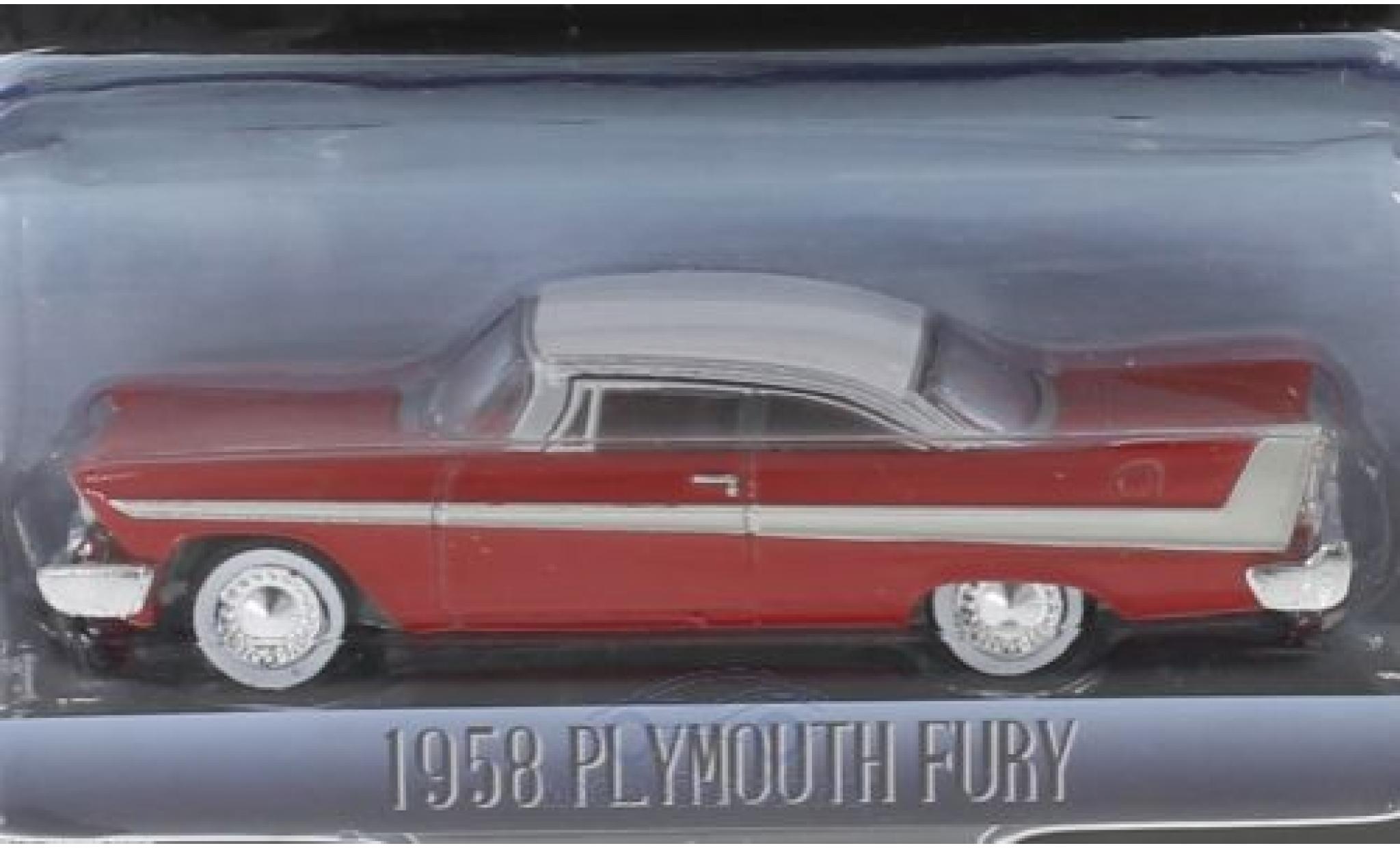 Plymouth Fury 1/43 Greenlight rosso/bianco Christine 1958 modellino in miniatura