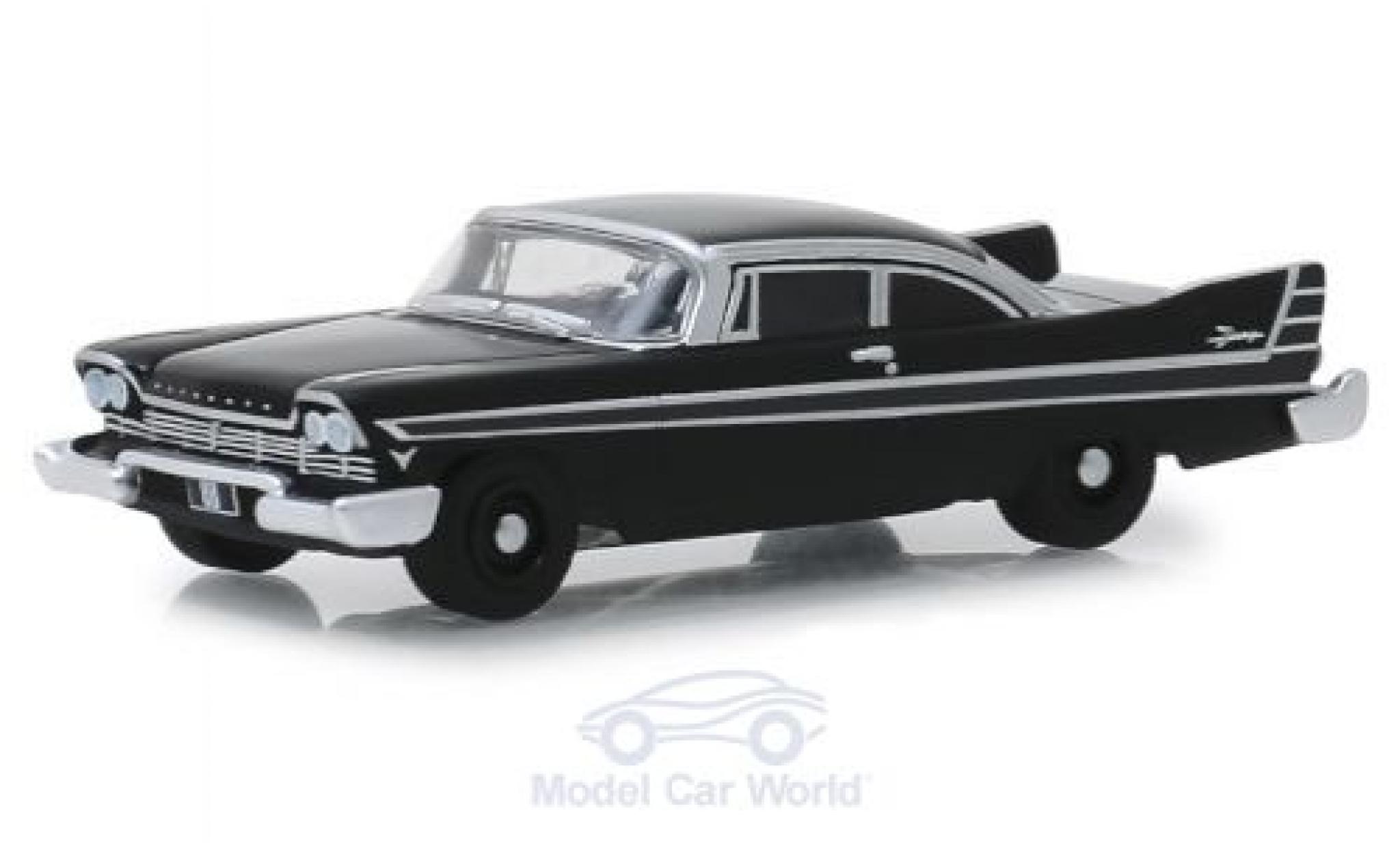 Plymouth Fury 1/64 Greenlight nero 1957 modellino in miniatura