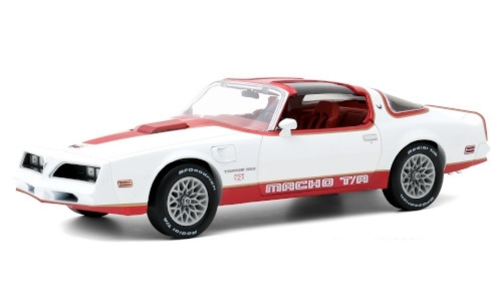 Pontiac Firebird 1/18 Greenlight Macho Trans Am by Mecham Design bianco/rosso 1978 modellino in miniatura