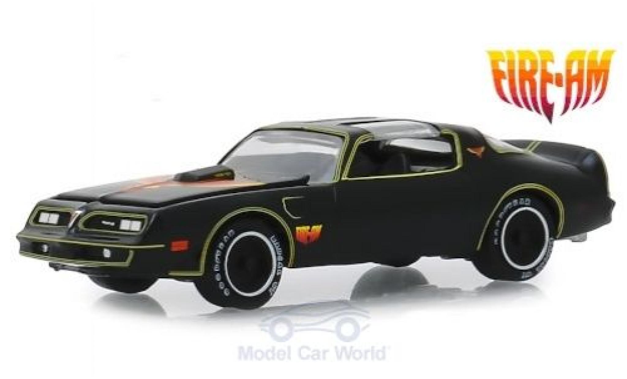 Pontiac Firebird 1/64 Greenlight T/A Fire AM by VSE nero/Dekor 1977 modellino in miniatura