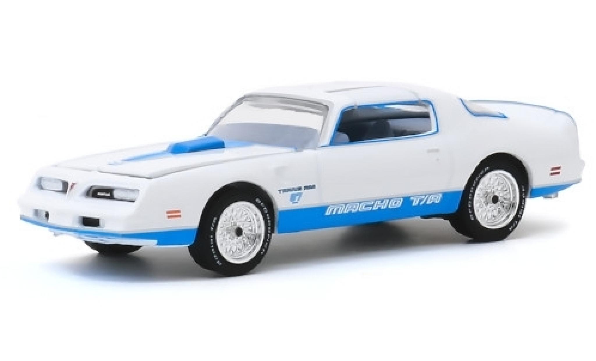 Pontiac Firebird 1/64 Greenlight Trans Am bianco/Dekor Macho T/A 1978 No.87 modellino in miniatura