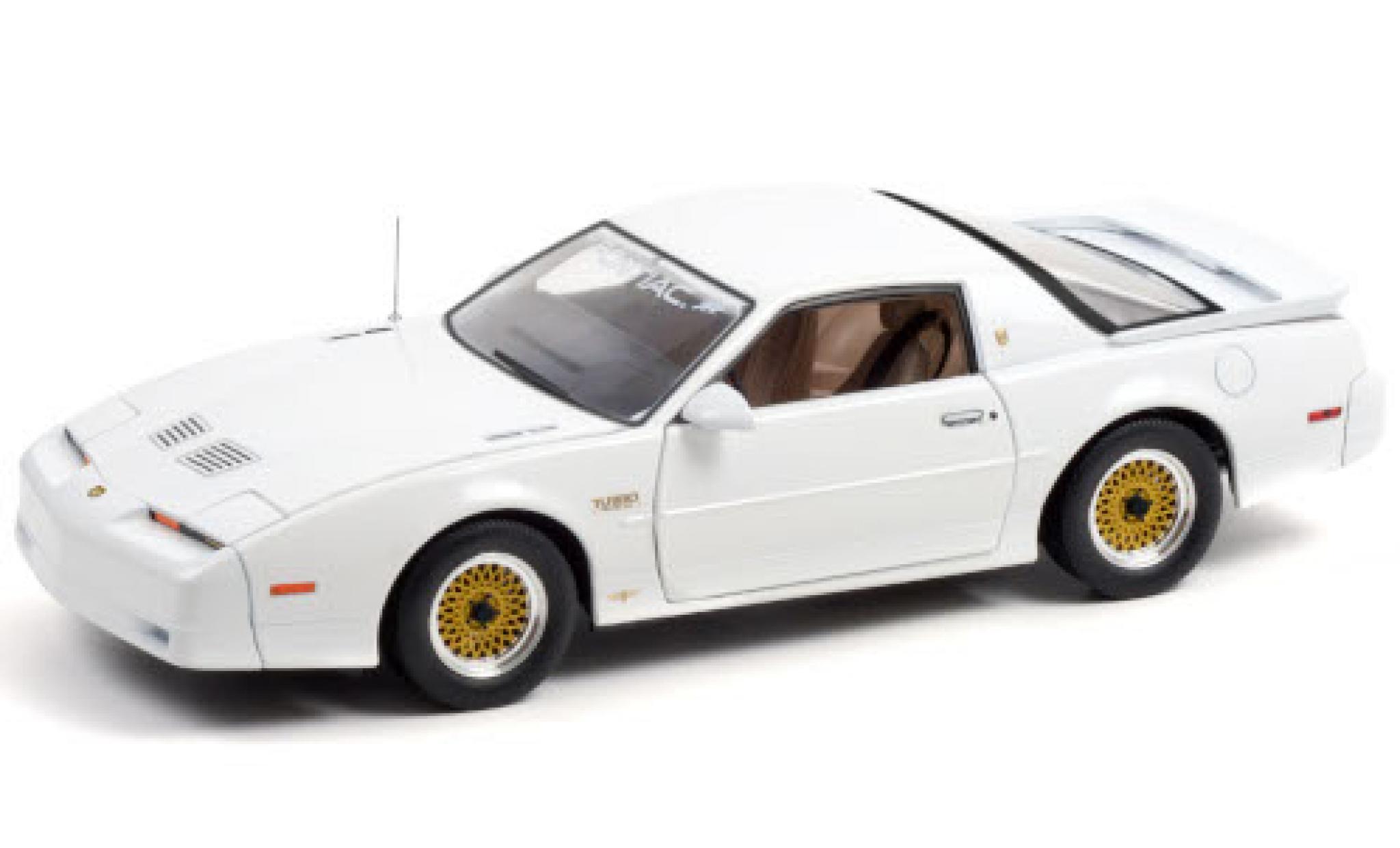 Pontiac Firebird 1/18 Greenlight Turbo Trans Am bianco 1989 20th Anniversaire Pilote Car modellino in miniatura