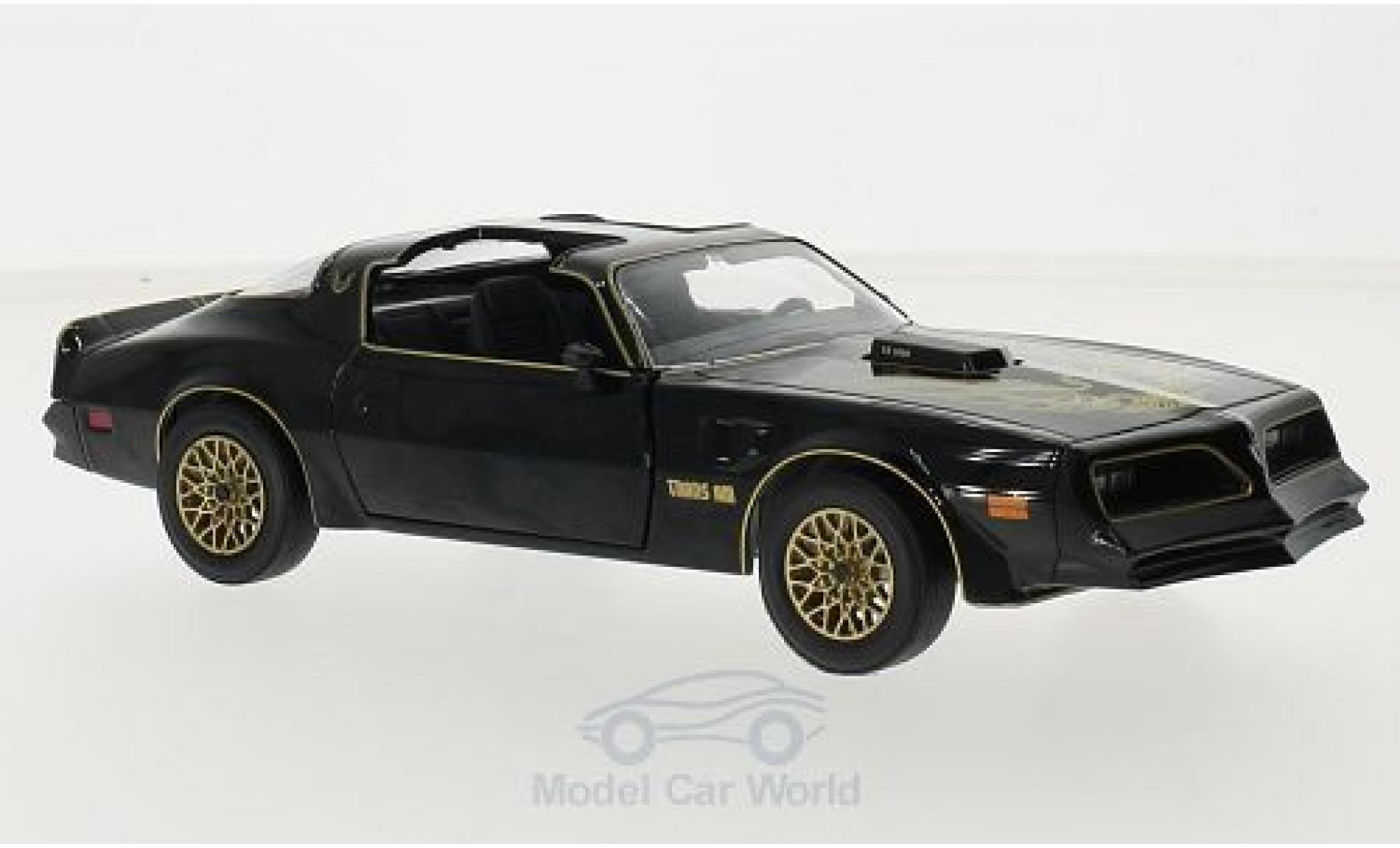 Pontiac Trans Am 1/24 Greenlight nero/gold Smokey and the Bandit I 1977 modellino in miniatura
