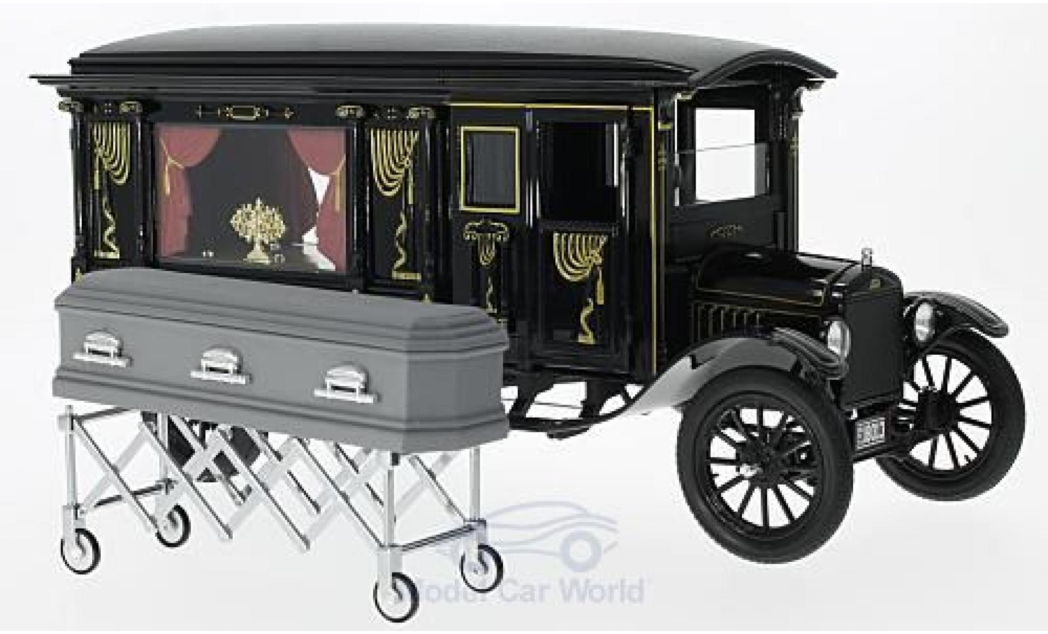 Ford Model T 1/18 Greenlight Hearse nero 1921 modellino in miniatura