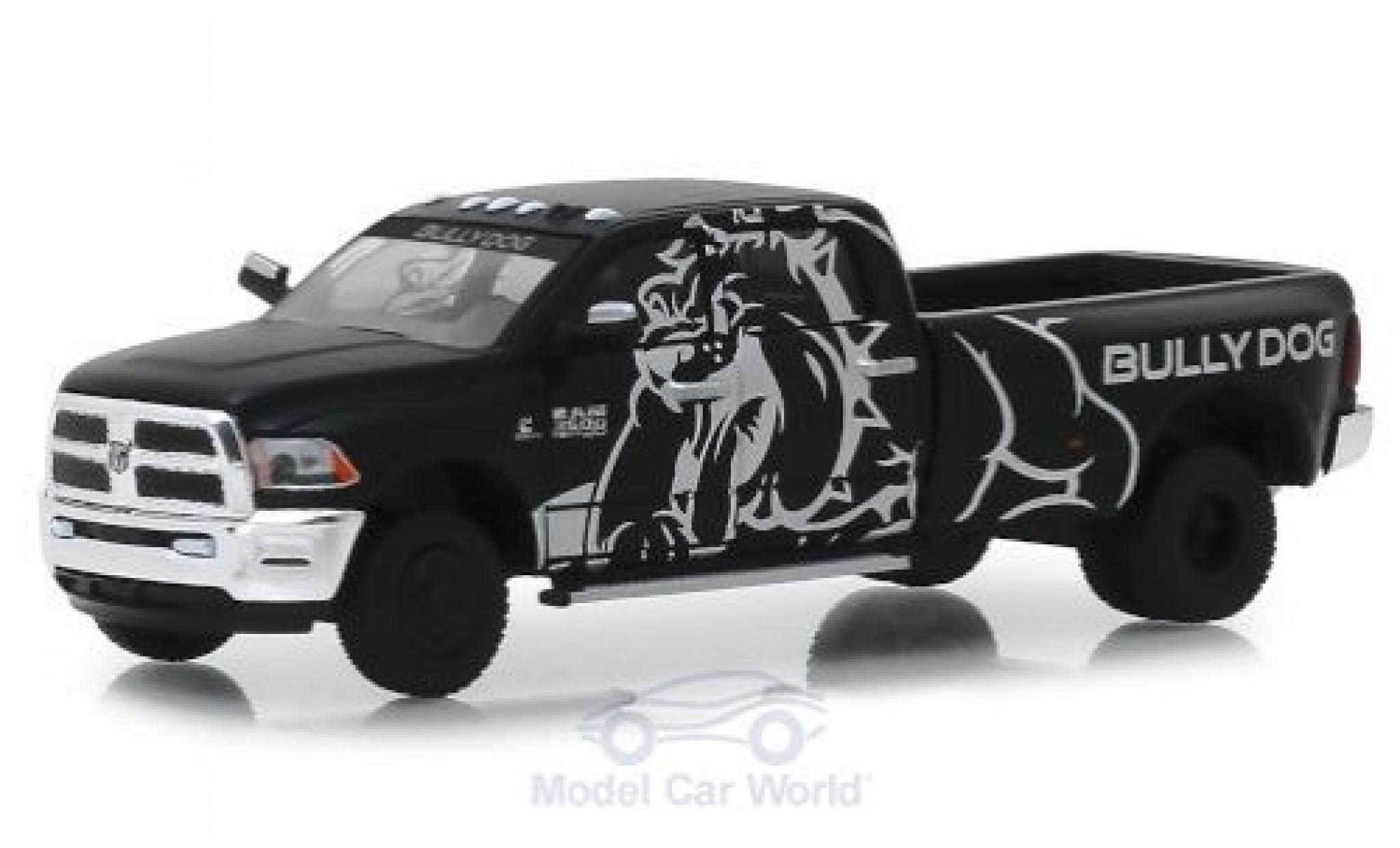 RAM 3 1/64 Greenlight 500 Laramie nero/Dekor Bully Dog 2018 modellino in miniatura