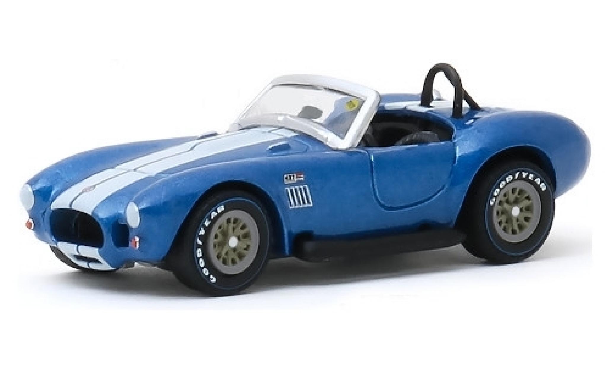 Shelby Cobra 1/64 Greenlight 427 S/C metallico blu/bianco 1967 modellino in miniatura