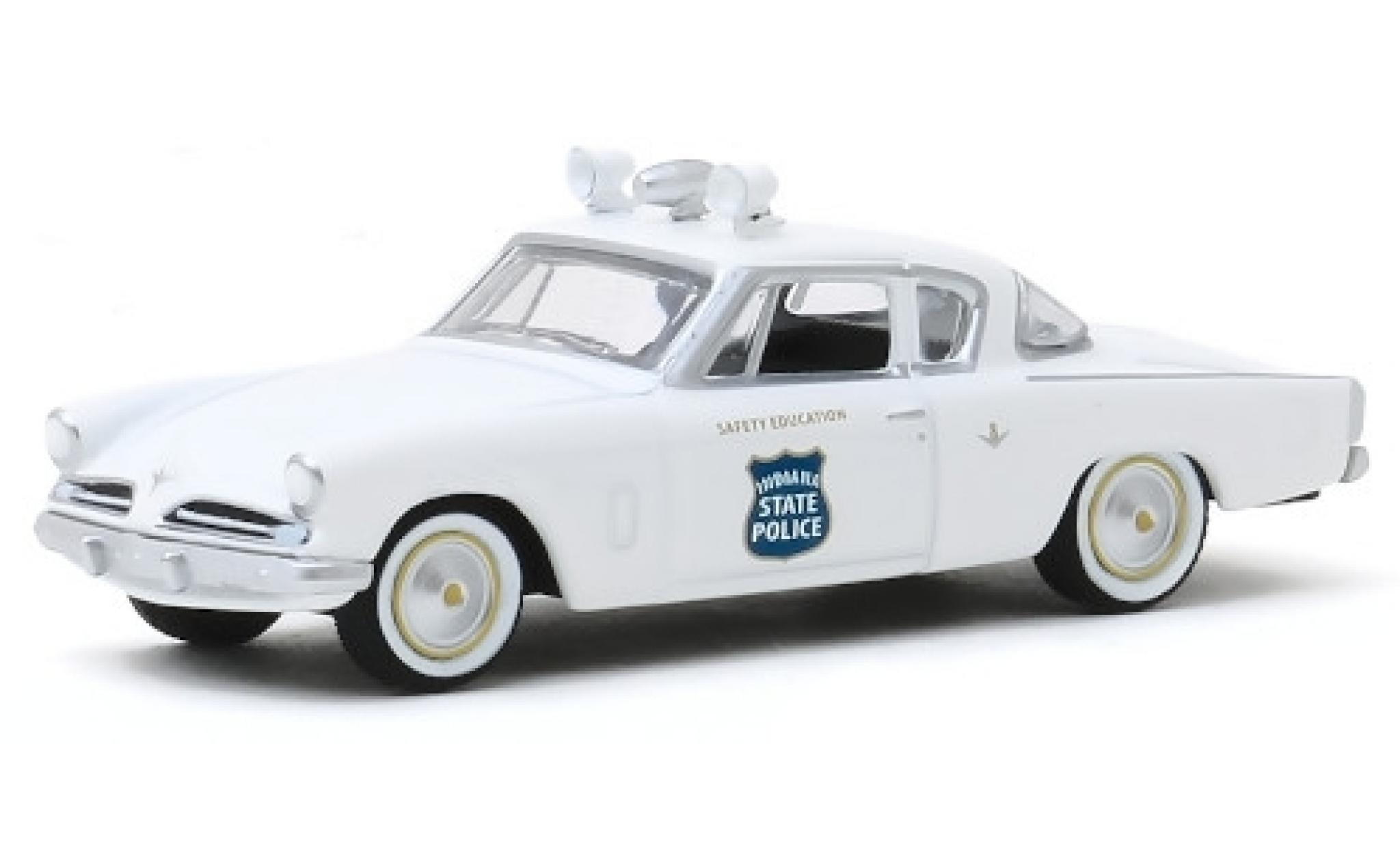 Studebaker Commander 1/64 Greenlight Coupe Indiana State Police 1953 modellino in miniatura