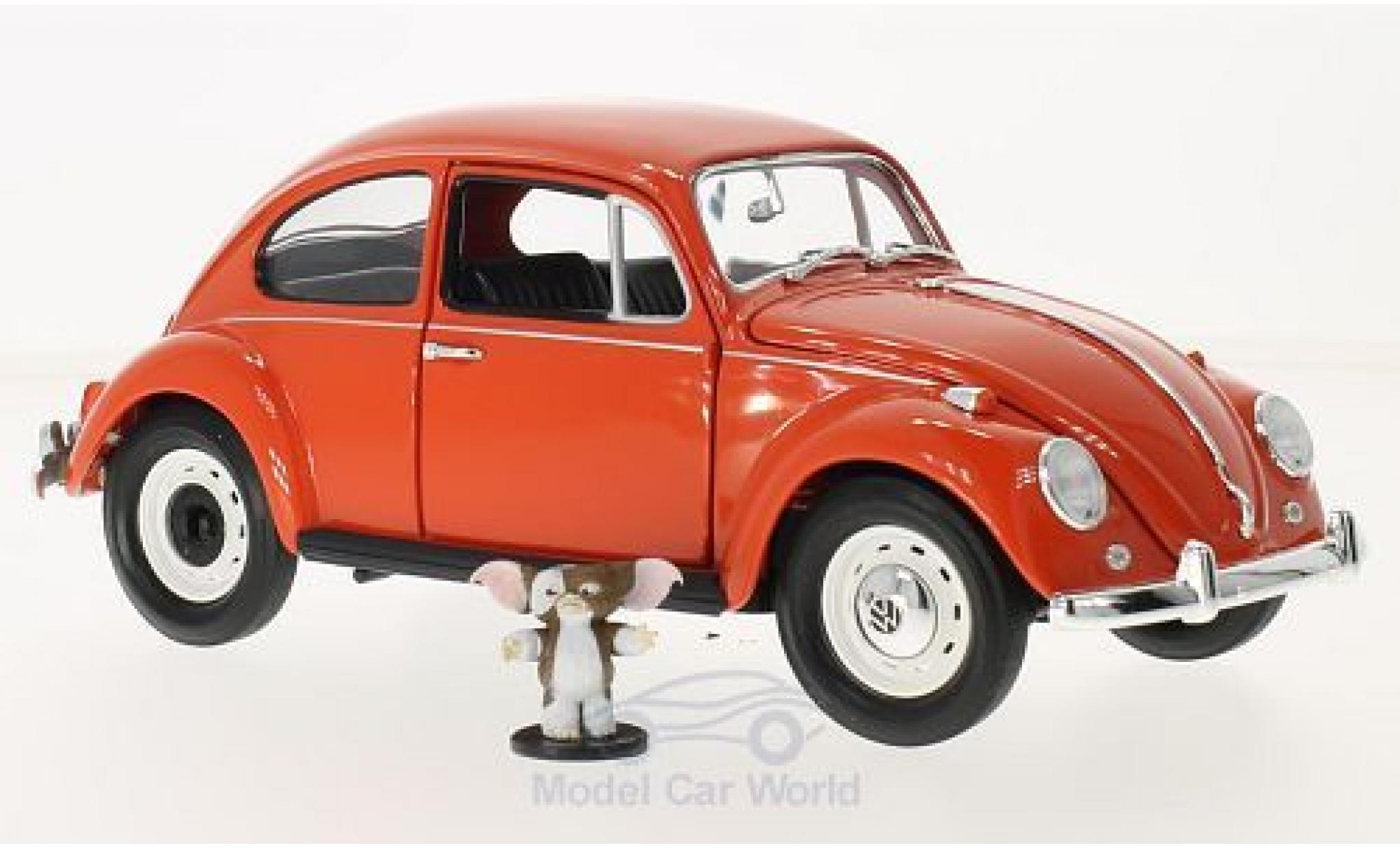 Volkswagen Beetle 1/18 Greenlight orange Gremlins 1967 mit Figur ohne Vitrine modellino in miniatura