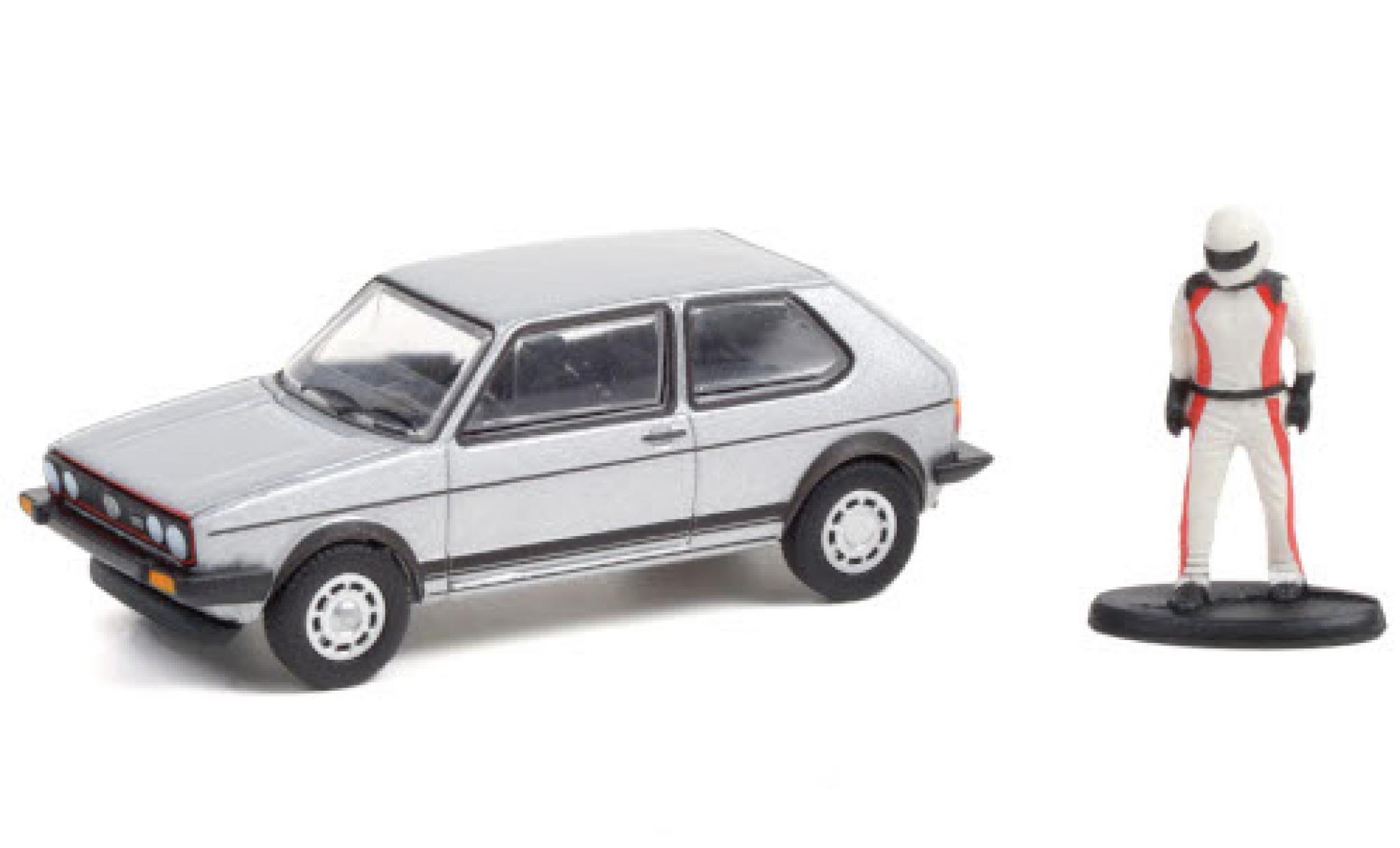 Volkswagen Golf 1/64 Greenlight I GTI grigio 1976 avec figurine modellino in miniatura