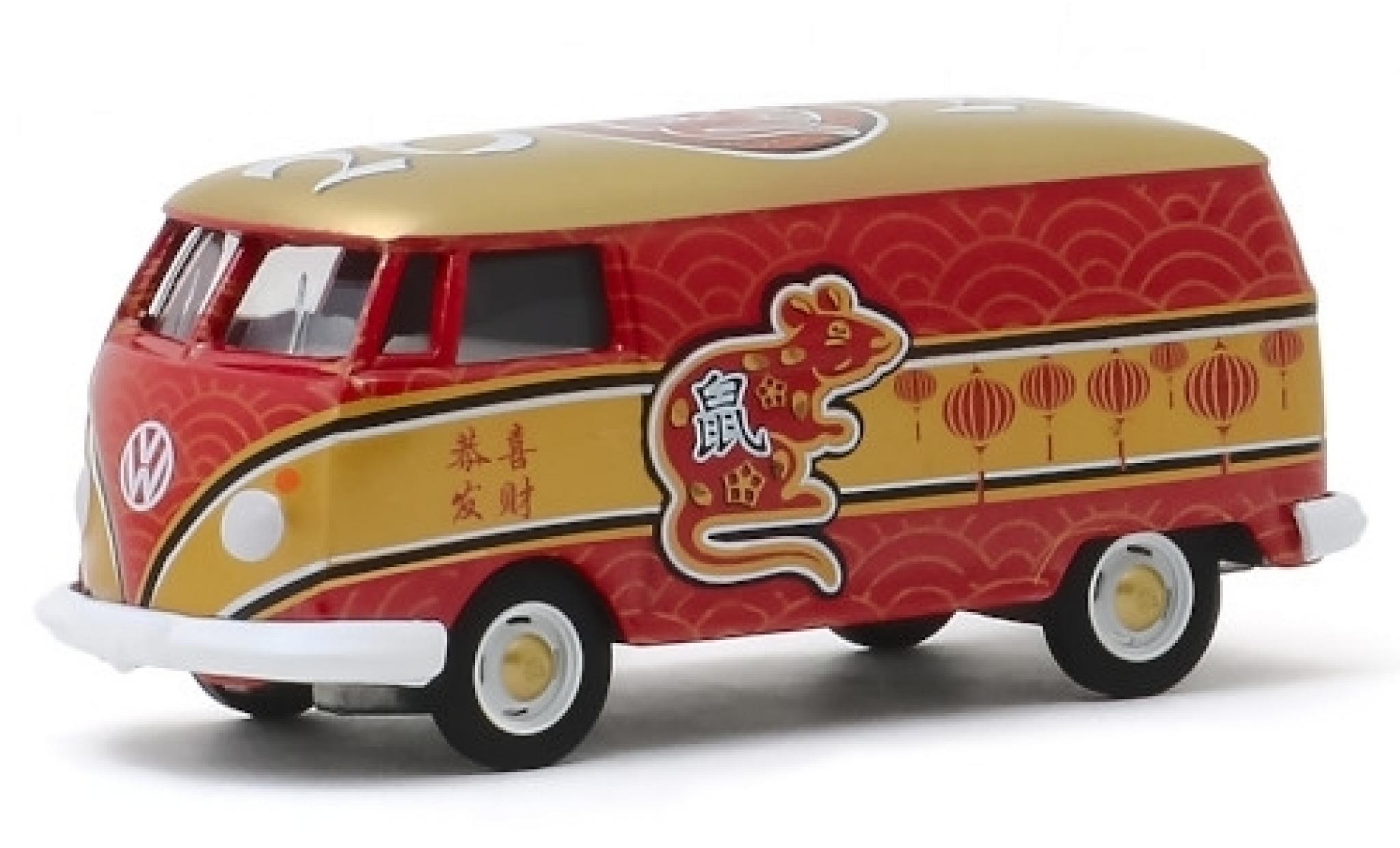 Volkswagen T1 1/64 Greenlight Kasten Type 2 Panel Van modellino in miniatura