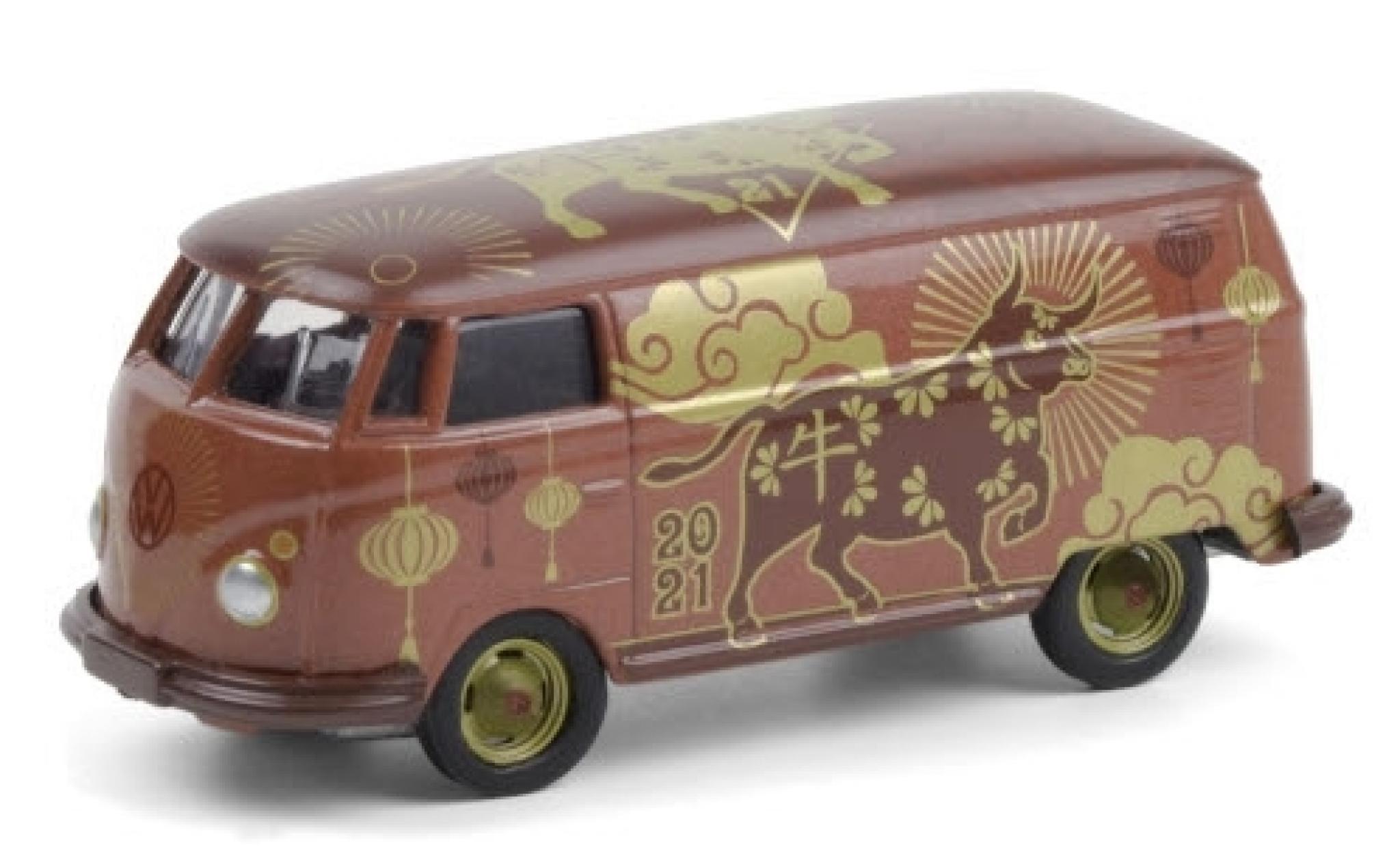 Volkswagen T2 1/64 Greenlight Panel Van 2021 - Year of the Ox modellino in miniatura