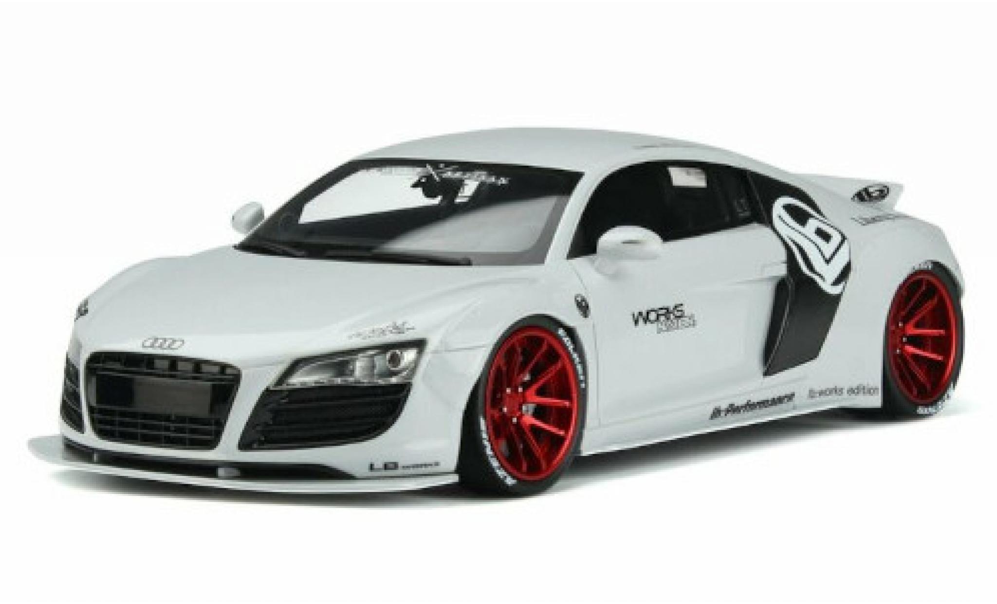 Audi R8 1/18 GT Spirit LB-Works bianco modellino in miniatura