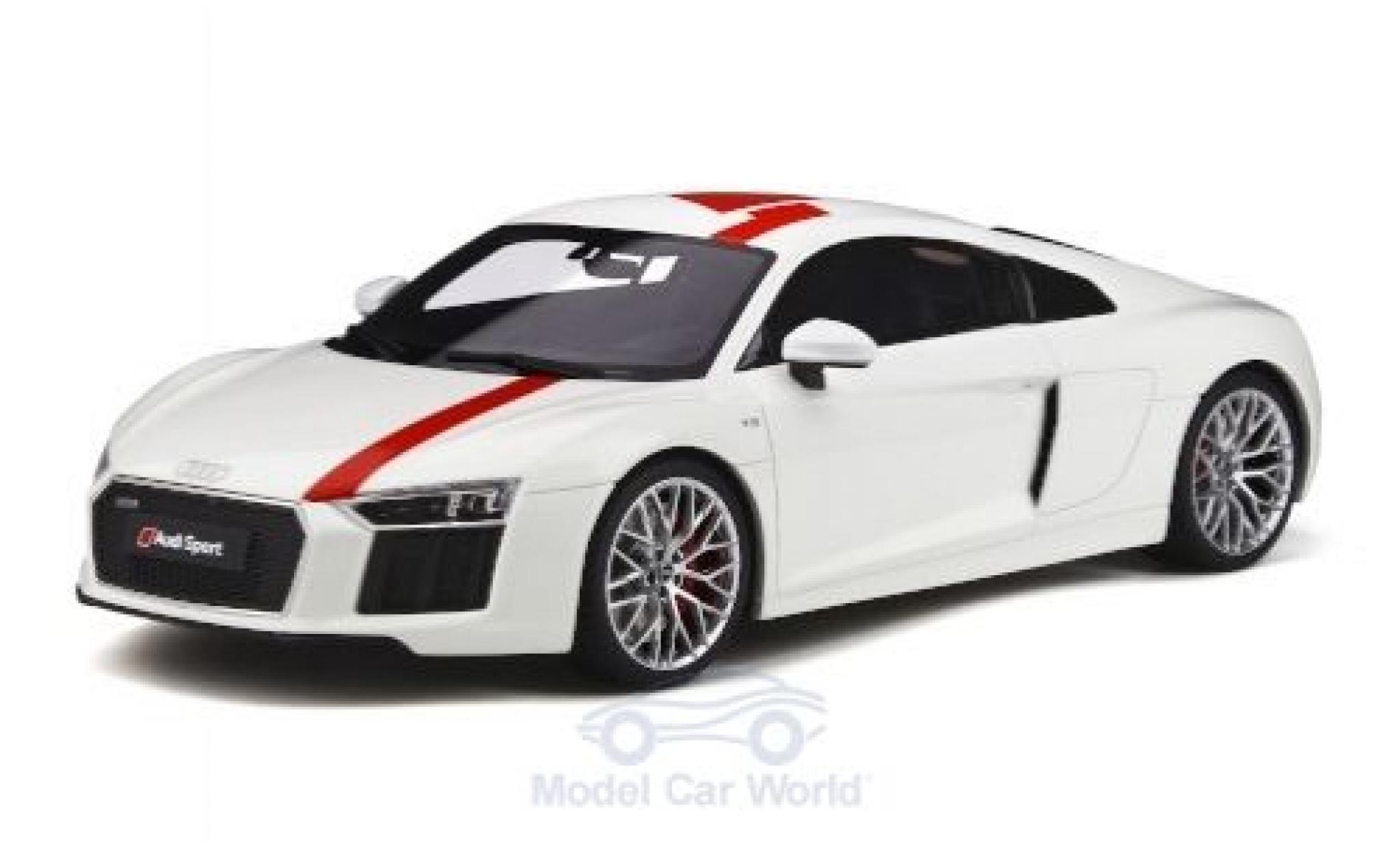 Audi R8 1/18 GT Spirit V10 RWS bianco 2018 modellino in miniatura
