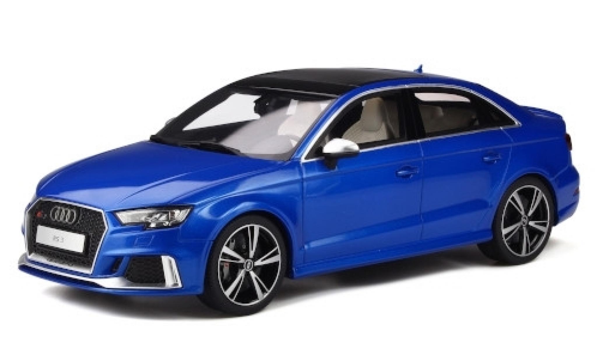 Audi RS3 1/18 GT Spirit Limousine metallico blu 2017 modellino in miniatura