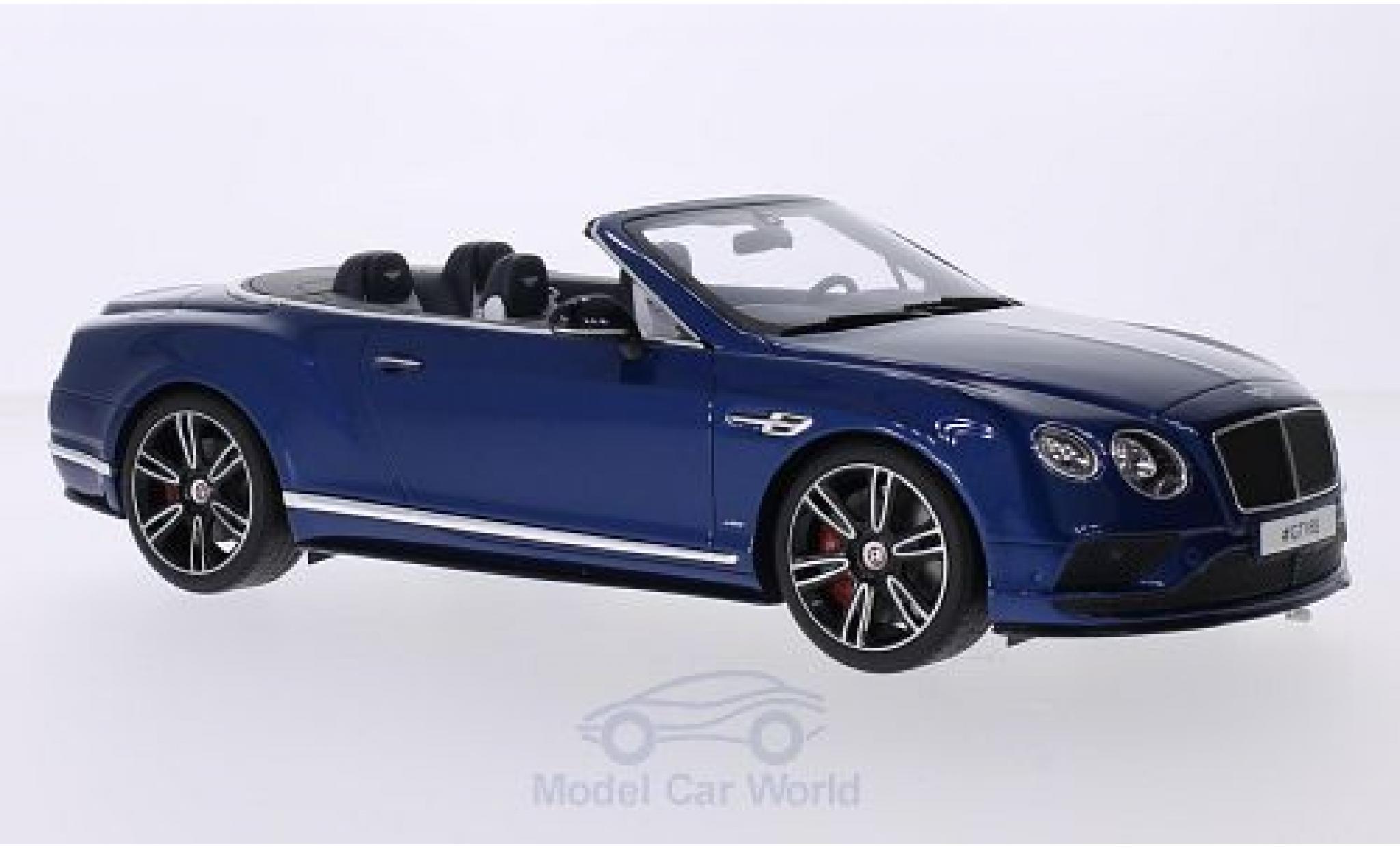 Bentley Continental T 1/18 GT Spirit GT V8 S Convertibile metallico blu modellino in miniatura