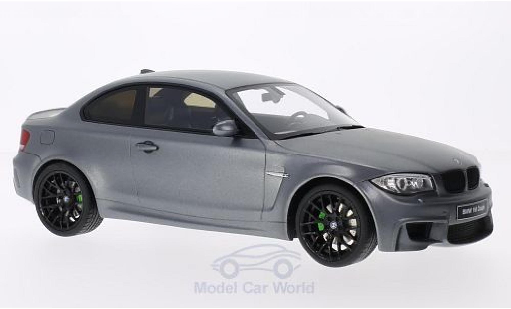 Bmw 1M 1/18 GT Spirit (E82) matt-grigio 2011 Türen und Hauben geschlossen modellino in miniatura
