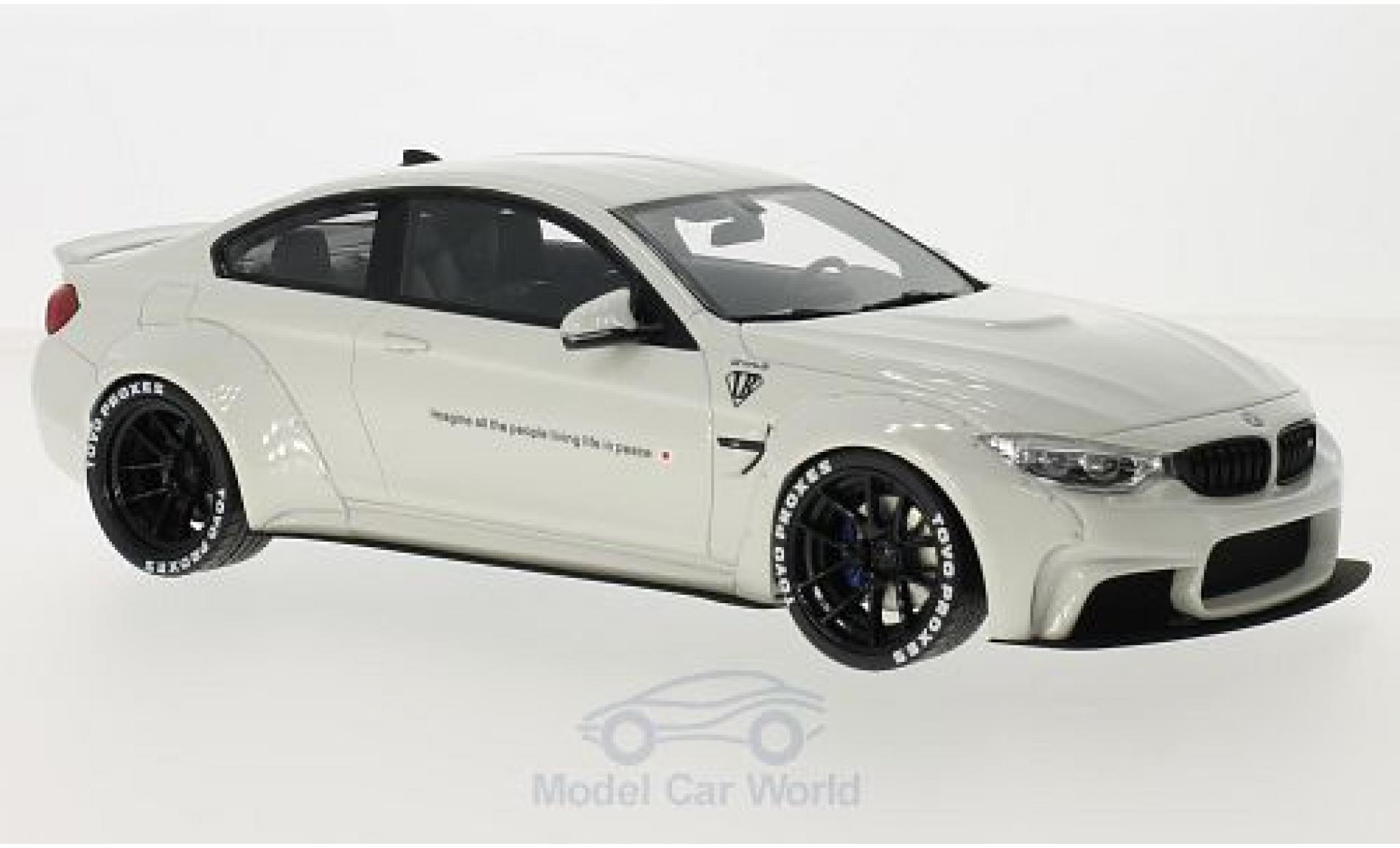 Bmw M4 1/18 GT Spirit LB bianco modellino in miniatura