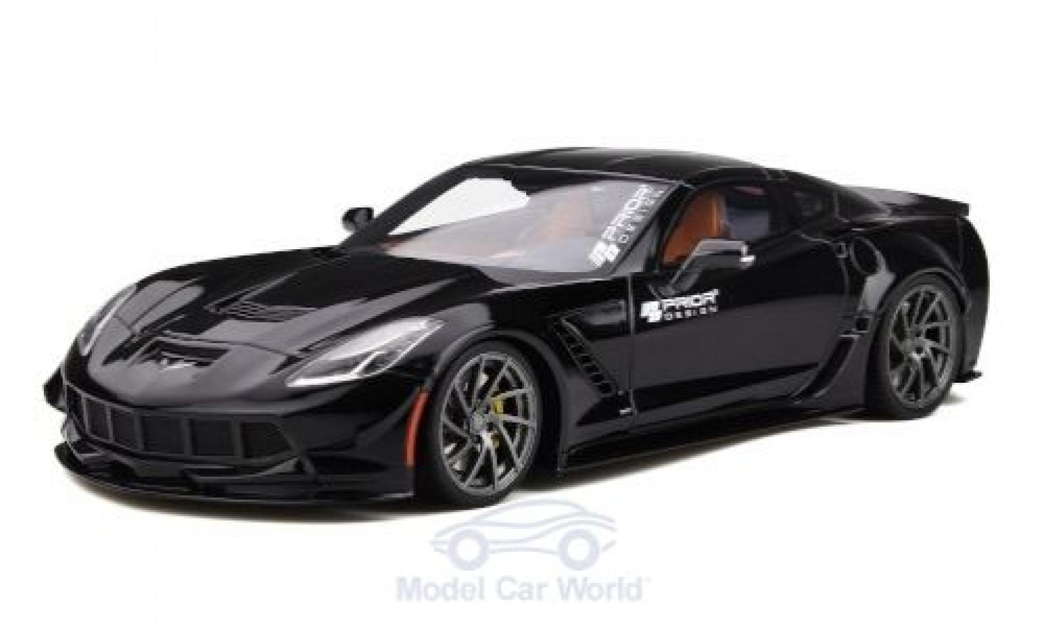 Chevrolet Corvette 1/18 GT Spirit (C7) Prior Design nero modellino in miniatura