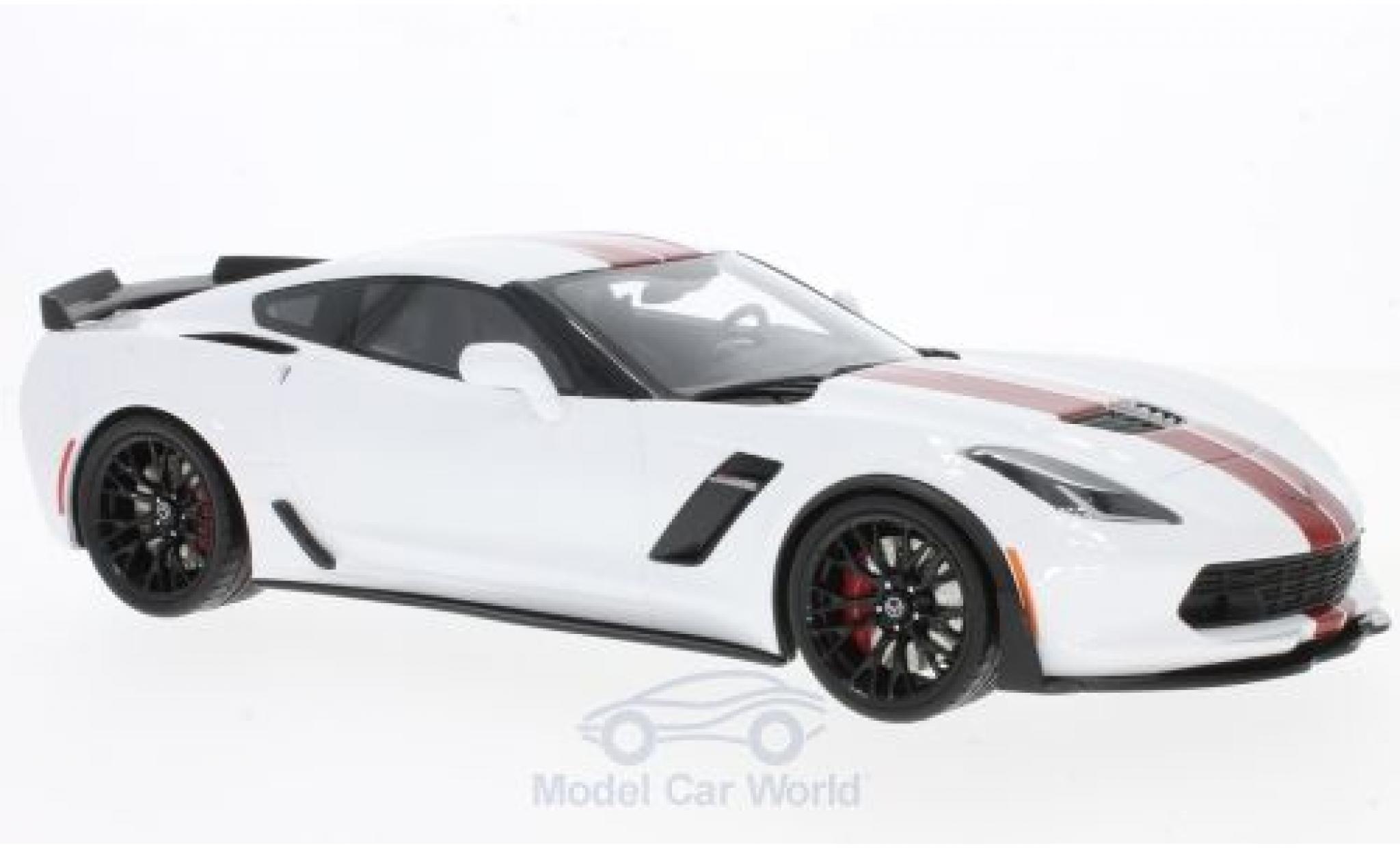 Chevrolet Corvette 1/18 GT Spirit C7 Z06 bianco/rosso 2017 modellino in miniatura