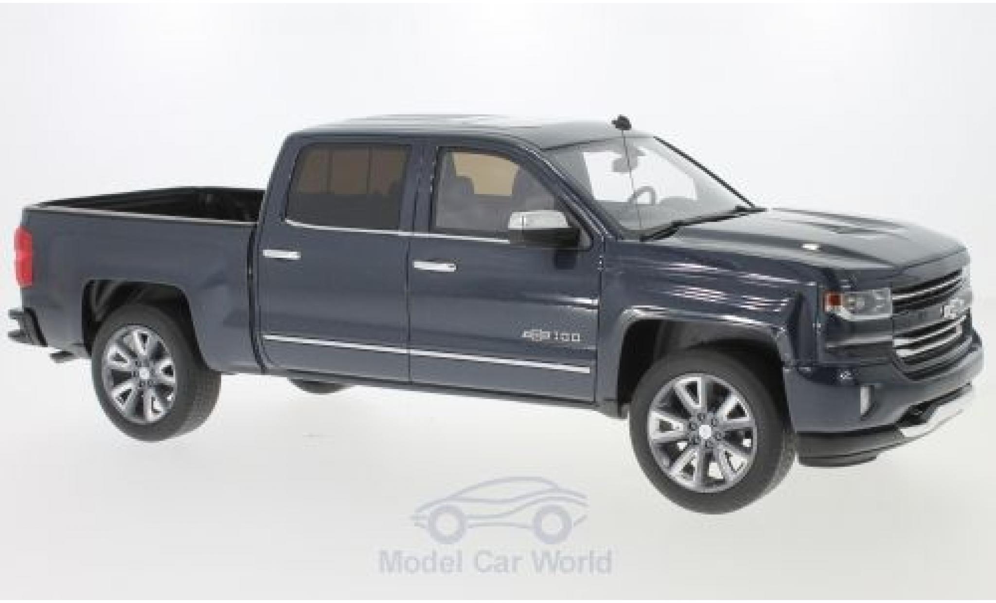 Chevrolet Silverado 1/18 GT Spirit Centennial Edition metallico blu 2018 modellino in miniatura