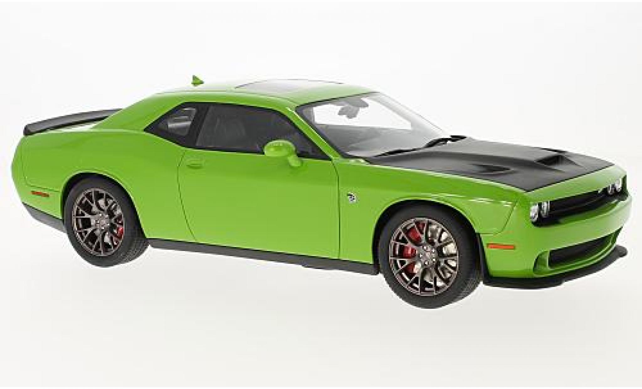 Dodge Challenger 1/18 GT Spirit Hellcat SRT verde/nero 2016 modellino in miniatura