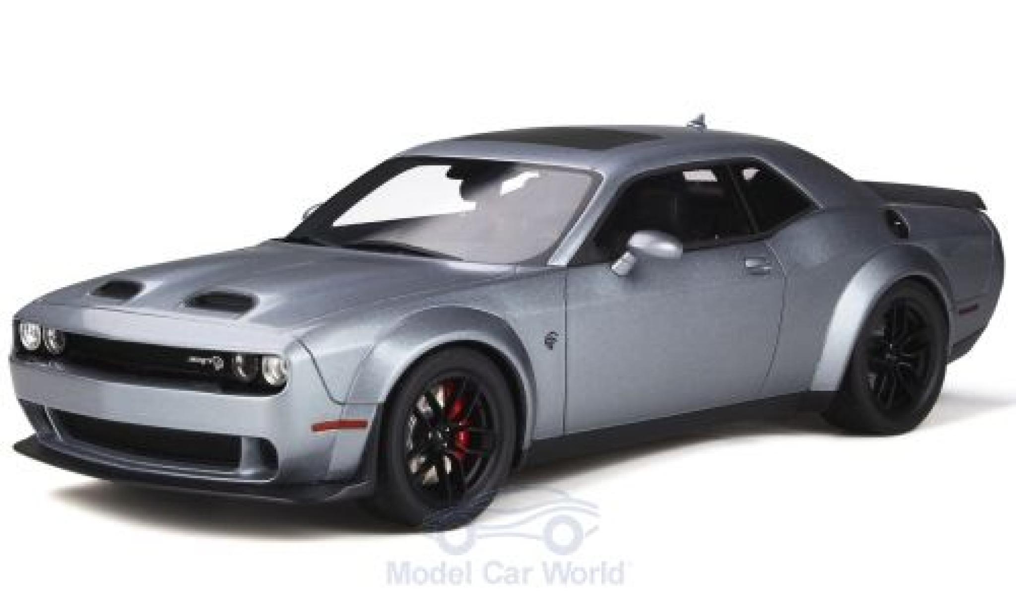 Dodge Challenger 1/18 GT Spirit SRT Hellcat Redeye grigio 2018 modellino in miniatura