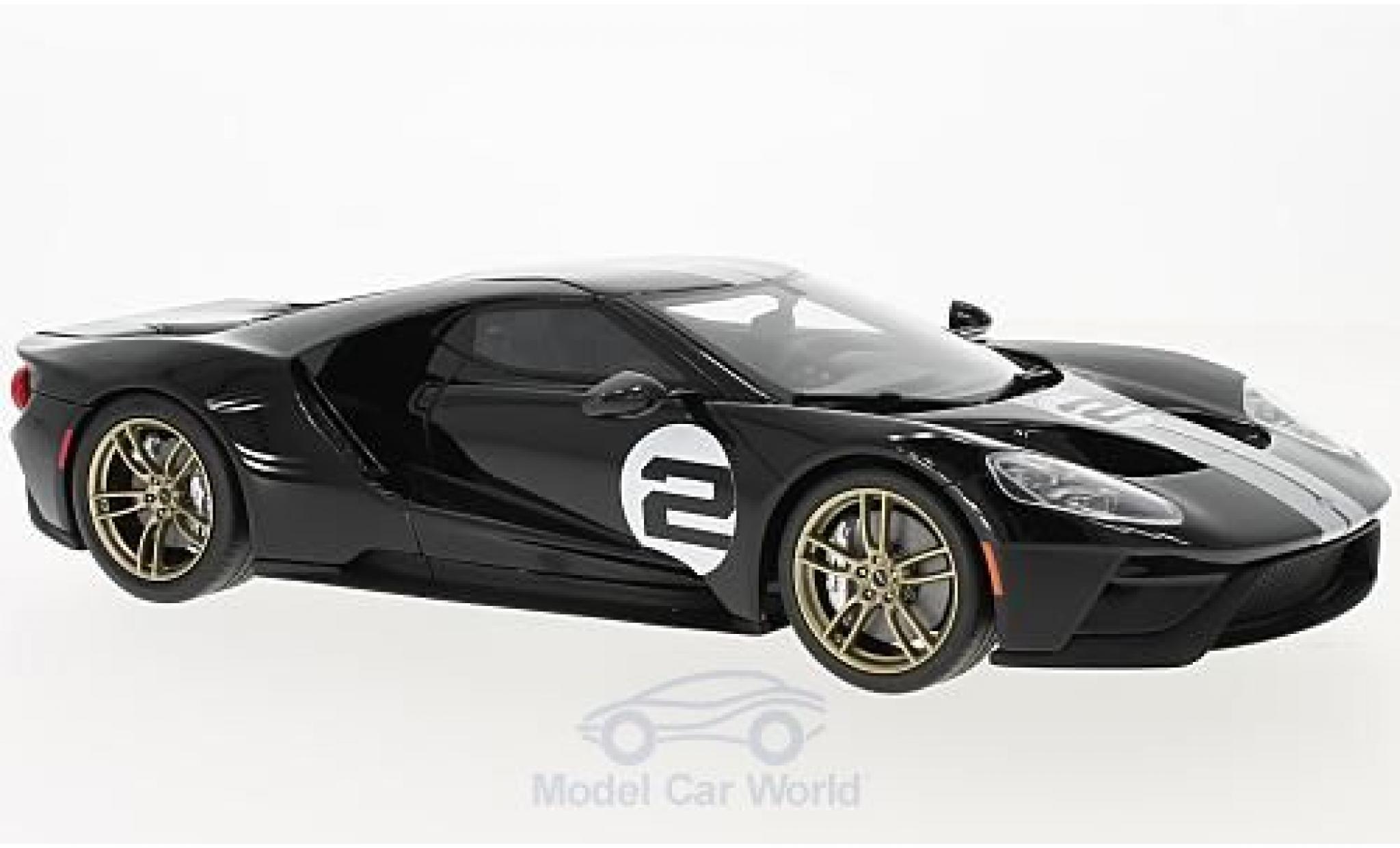 Ford GT 1/18 GT Spirit nero/bianco 2016 50th Anniversary Edition modellino in miniatura