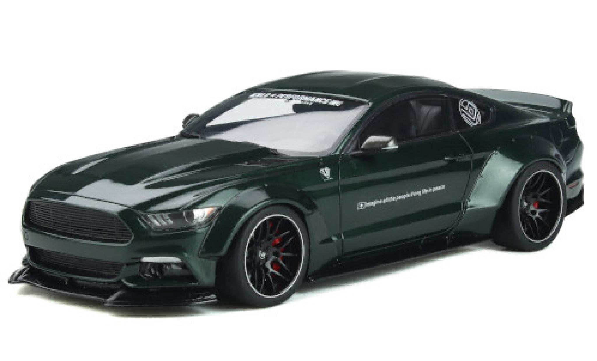 Ford Mustang 1/18 GT Spirit by LB Works verde 2015 modellino in miniatura