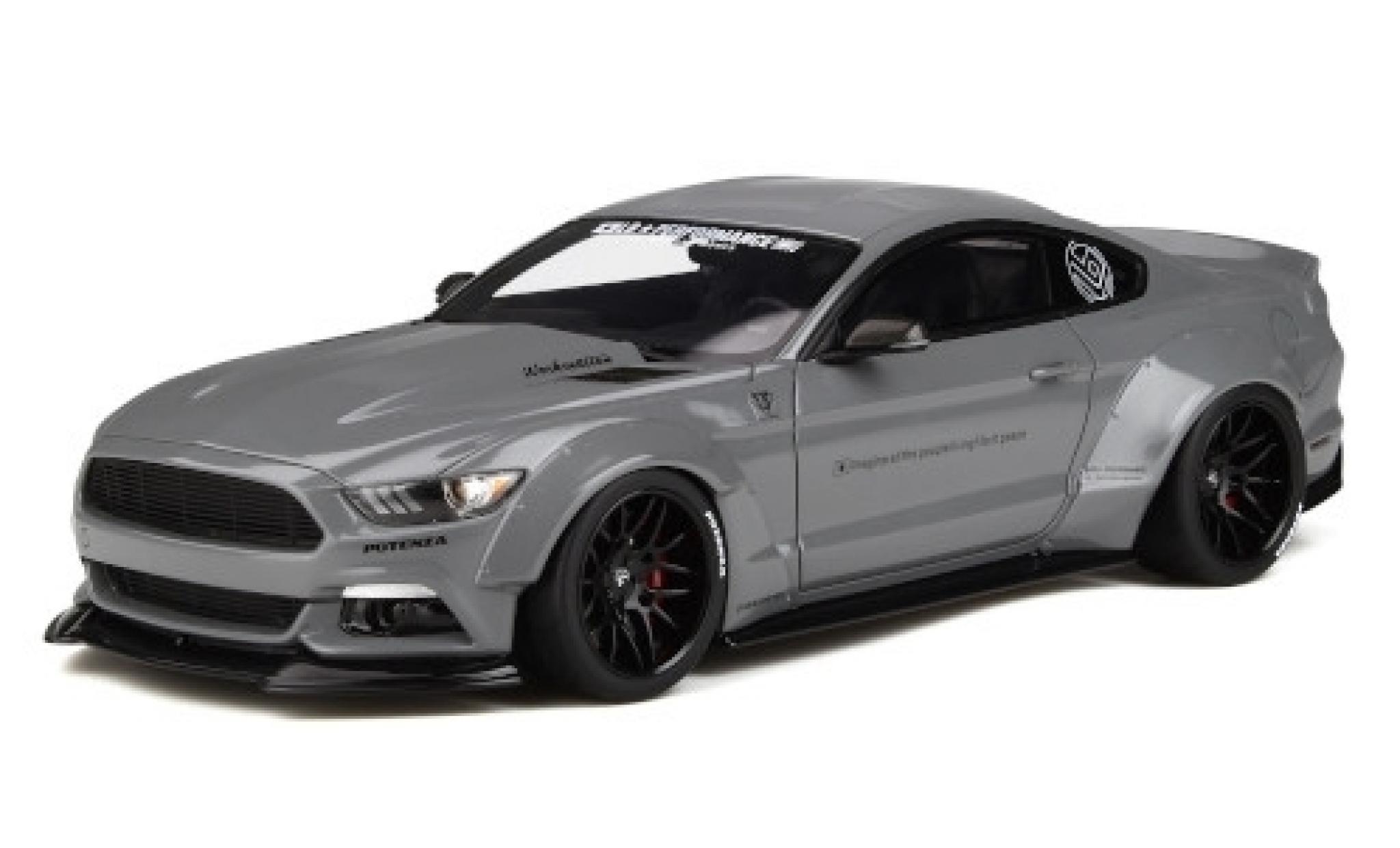 Ford Mustang 1/18 GT Spirit by LB-Works grigio modellino in miniatura