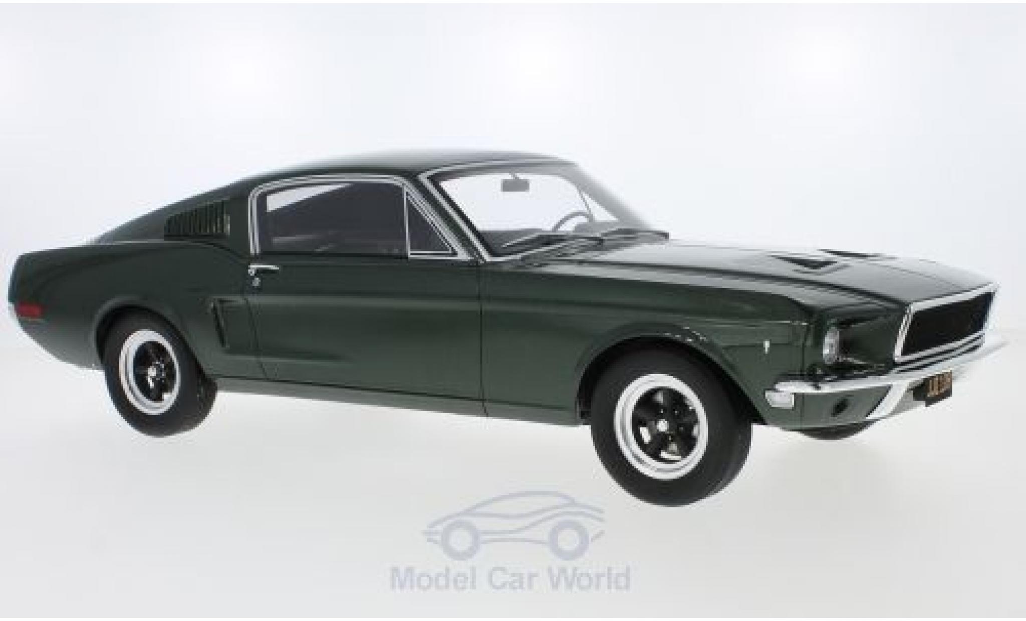 Ford Mustang 1/18 GT Spirit GT verde Bullitt 1968 modellino in miniatura