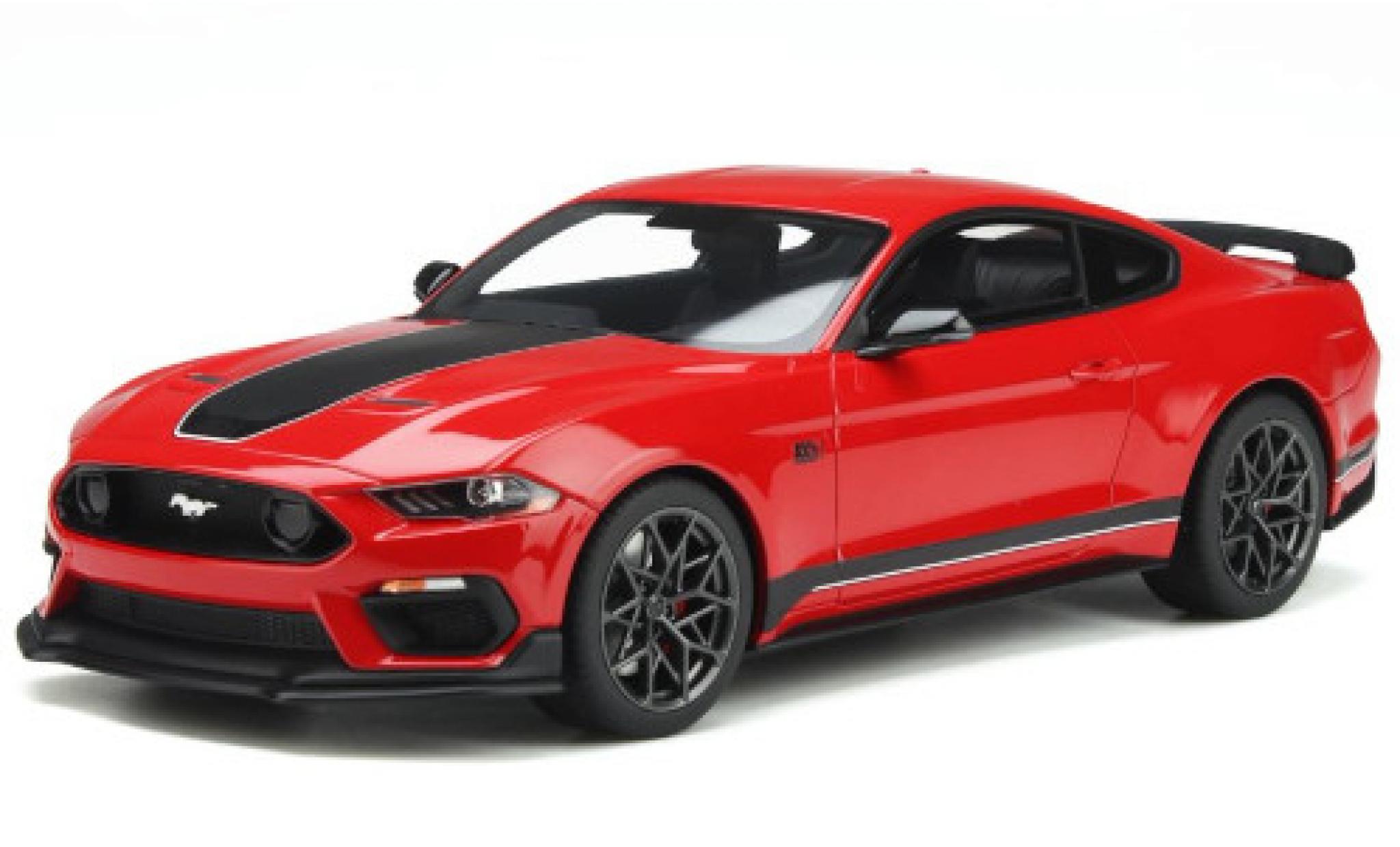 Ford Mustang 1/18 GT Spirit Mach 1 rosso/nero 2021 modellino in miniatura