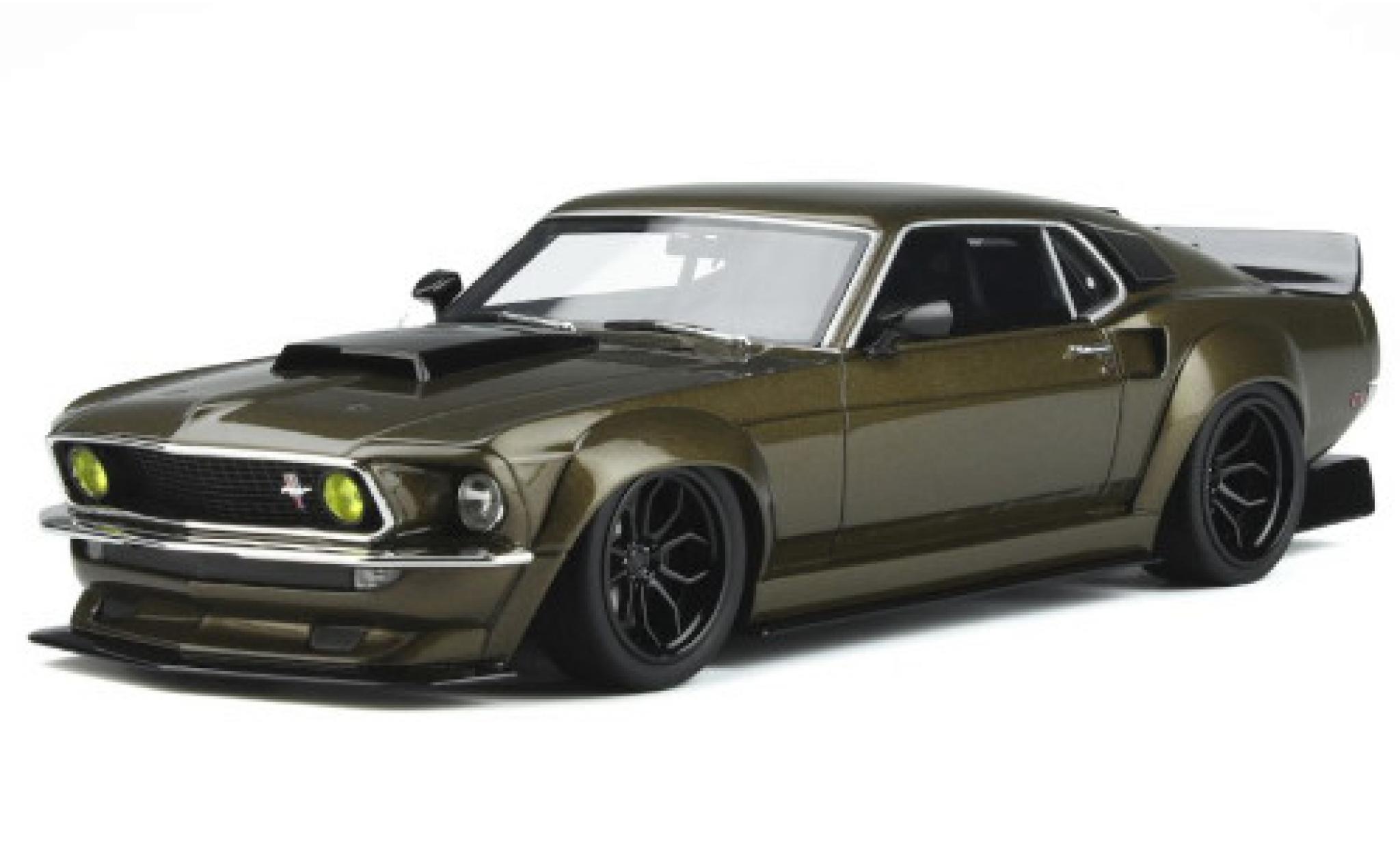 Ford Mustang 1/18 GT Spirit Prior Design metallico marroneee 1969 modellino in miniatura